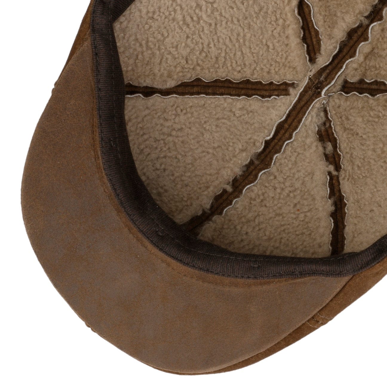 Stetson Texas Lambskin Flat Cap for Men - Genuine Leather Western Hat for Cowboy Style, Outdoor & Casual Wear
