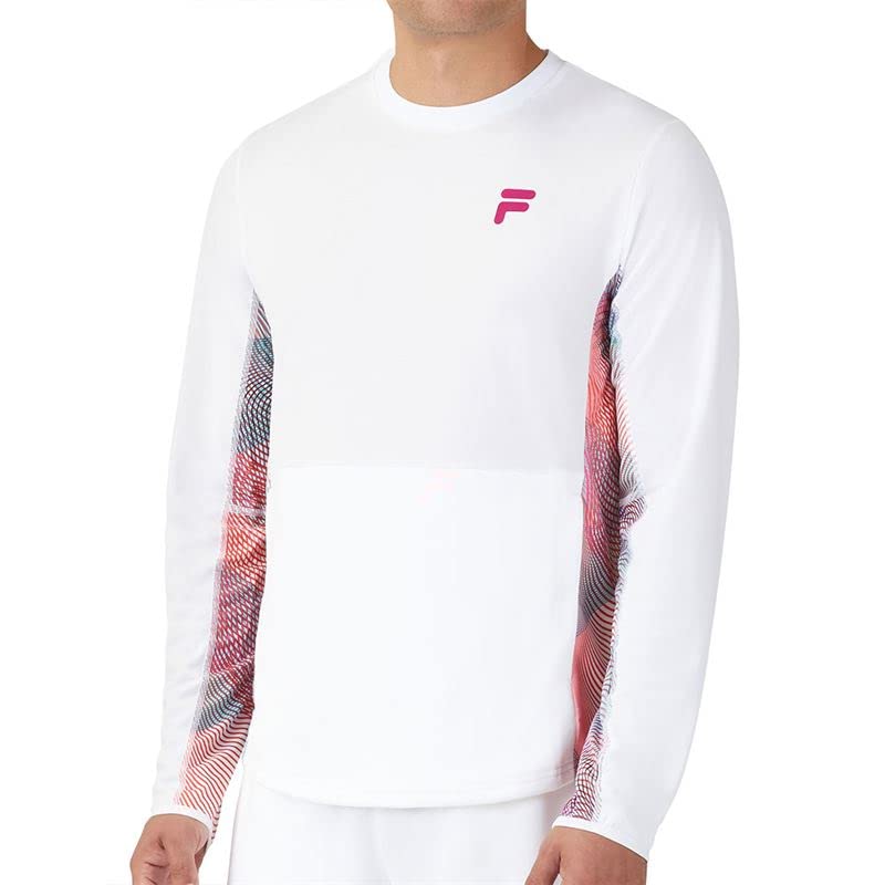 Fila Men's Blackburn Long Sleeve Crew Neck Sweatshirt - Comfortable Casual Pullover for Gym, Workout & Everyday Wear
