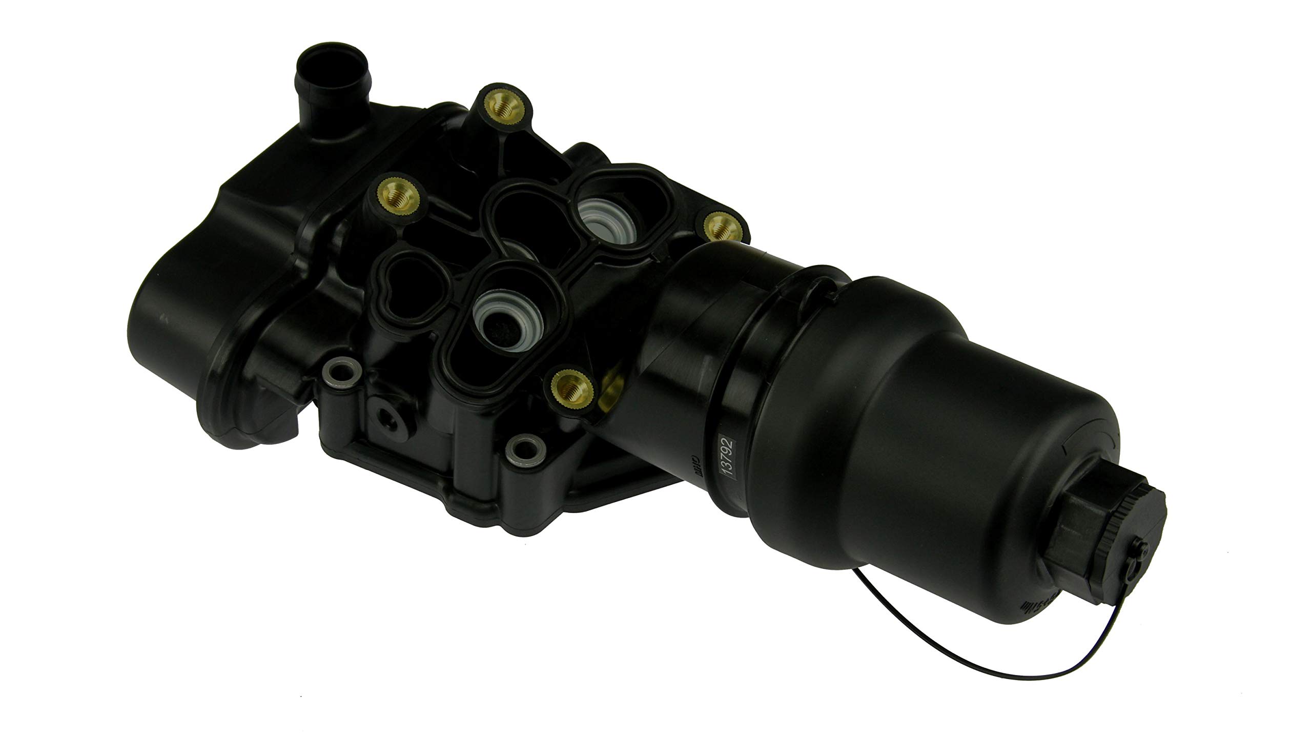 URO Parts 06F115397H Oil Filter Housing Assembly - Black Replacement for VW Audi - Perfect for Engine Maintenance & DIY Car Repair