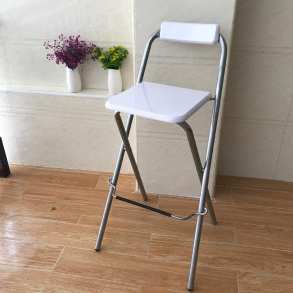 **27/29 Inch Wood & Metal Folding Bar Stool with Back Support - 220 lbs Capacity - 7 Colors - Perfect for Home, Pub, Kitchen Counter & Outdoor Use**