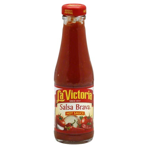 La Victoria Hot Salsa Brava Sauce - 8 oz (Pack of 2) | Authentic Mexican Salsa for Tacos, Nachos & Chips | Spicy Flavor Enhancer for Home Cooking & Parties
