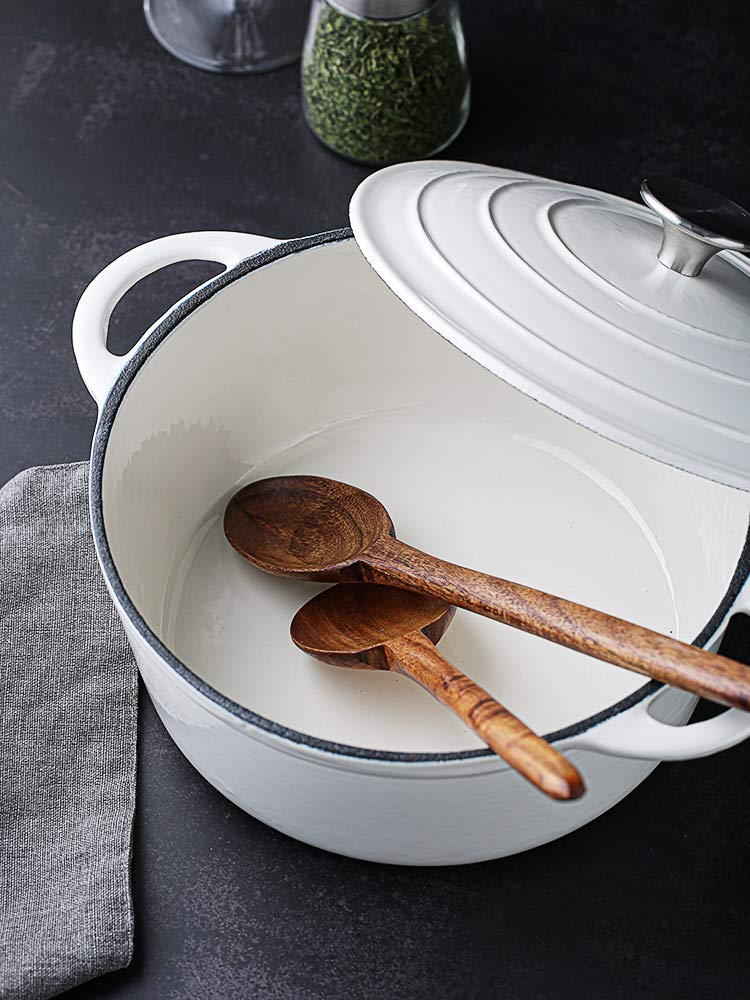 Premium Cast Iron Enamel Stockpot - 3.5Qt Chef Classic Mini Soup Pot with Lid, Nonstick Dutch Oven for Healthy Cooking | Ideal for Home Kitchen & Restaurant Use | Perfect for Soups, Stews, Braising & Gift Giving