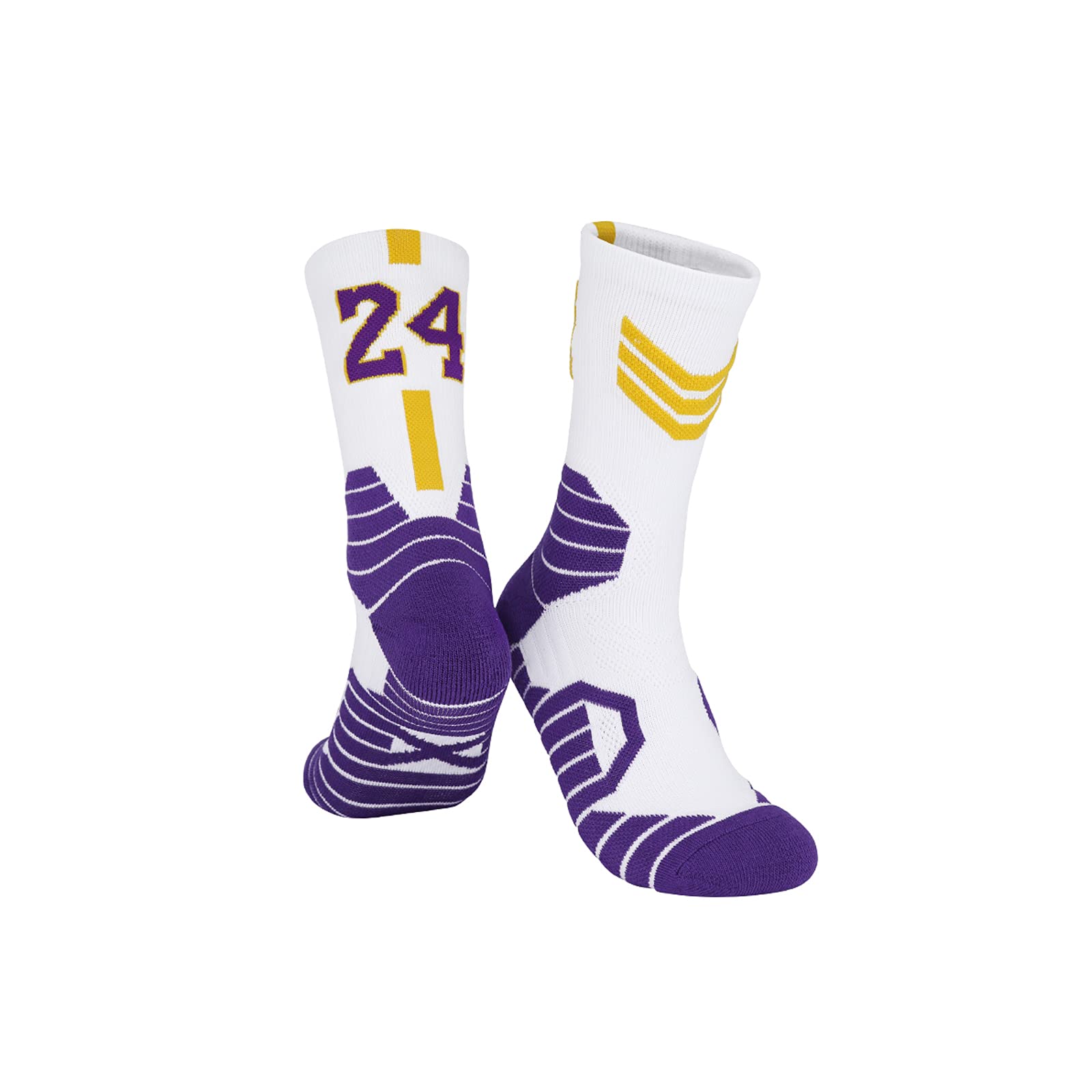 3 Pairs High-Performance Basketball Socks for Men - Breathable Athletic Socks with 3D Ankle Support & Compression Cushioning - Perfect for Basketball, Running, and Gym Workouts