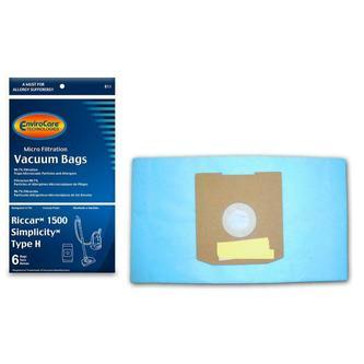 Riccar Replacement Type H Micro Filtration Vacuum Bags - 6 Pack | Premium Dust & Allergen Protection for Riccar Vacuums | Ideal for Home Cleaning & Pet Hair Removal