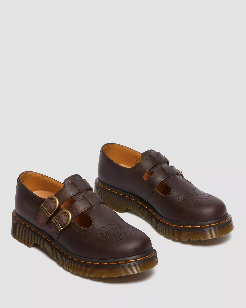 8065 Mary Jane Dark Brown Crazy Horse Women's Shoes - Comfortable & Stylish for Work, Casual & Everyday Wear
