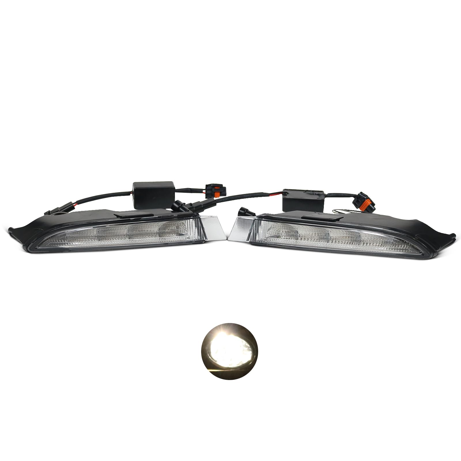 VW Golf 6 MK6 R20 LED Daytime Running Lights (DRL) - Compatible with 2009-2013 Models - High Brightness Car Styling Lights for Enhanced Visibility & Safety - Perfect for Daily Commute, Night Driving, and Car Customization