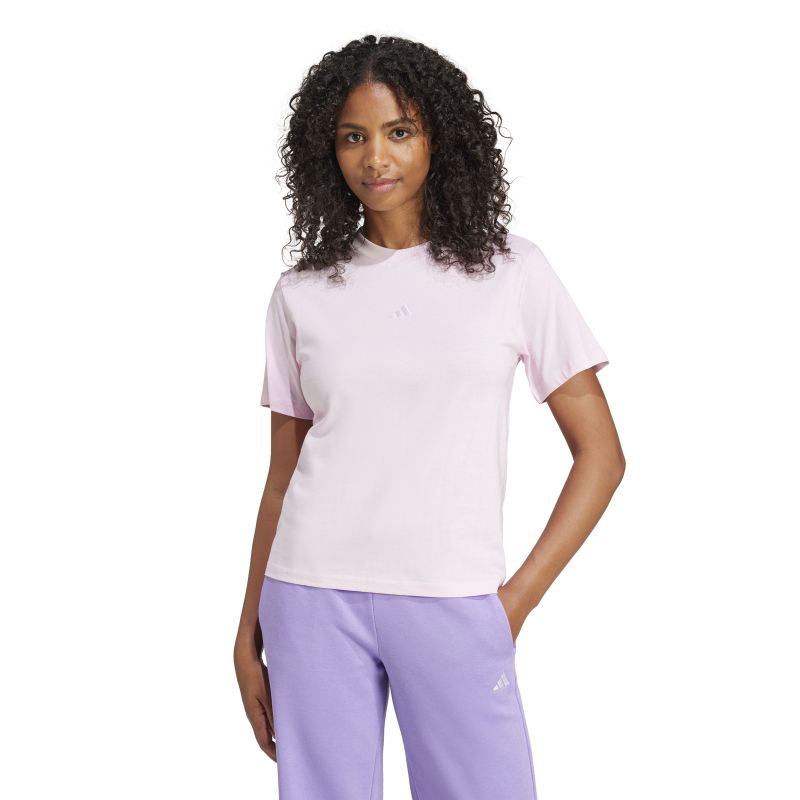 Adidas Women's Essentials Small Logo T-Shirt - Comfortable Casual Tee for Everyday Wear, Gym, and Running