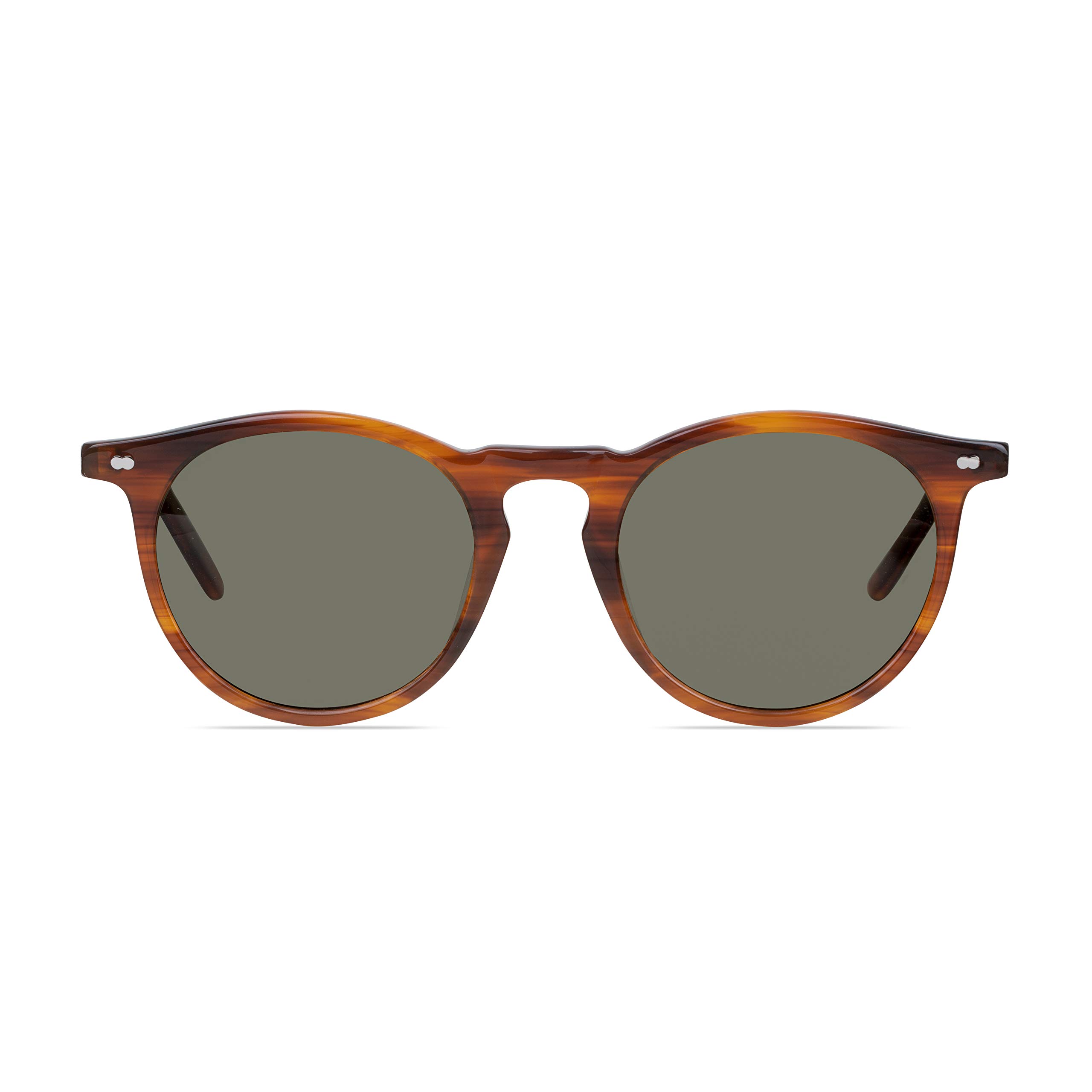 Christopher Cloos Paloma Bourbon Round Polarized Sunglasses for Men & Women - UV Protection Unisex Aviator Sunglasses with Case - Perfect for Driving, Beach & Outdoor Activities