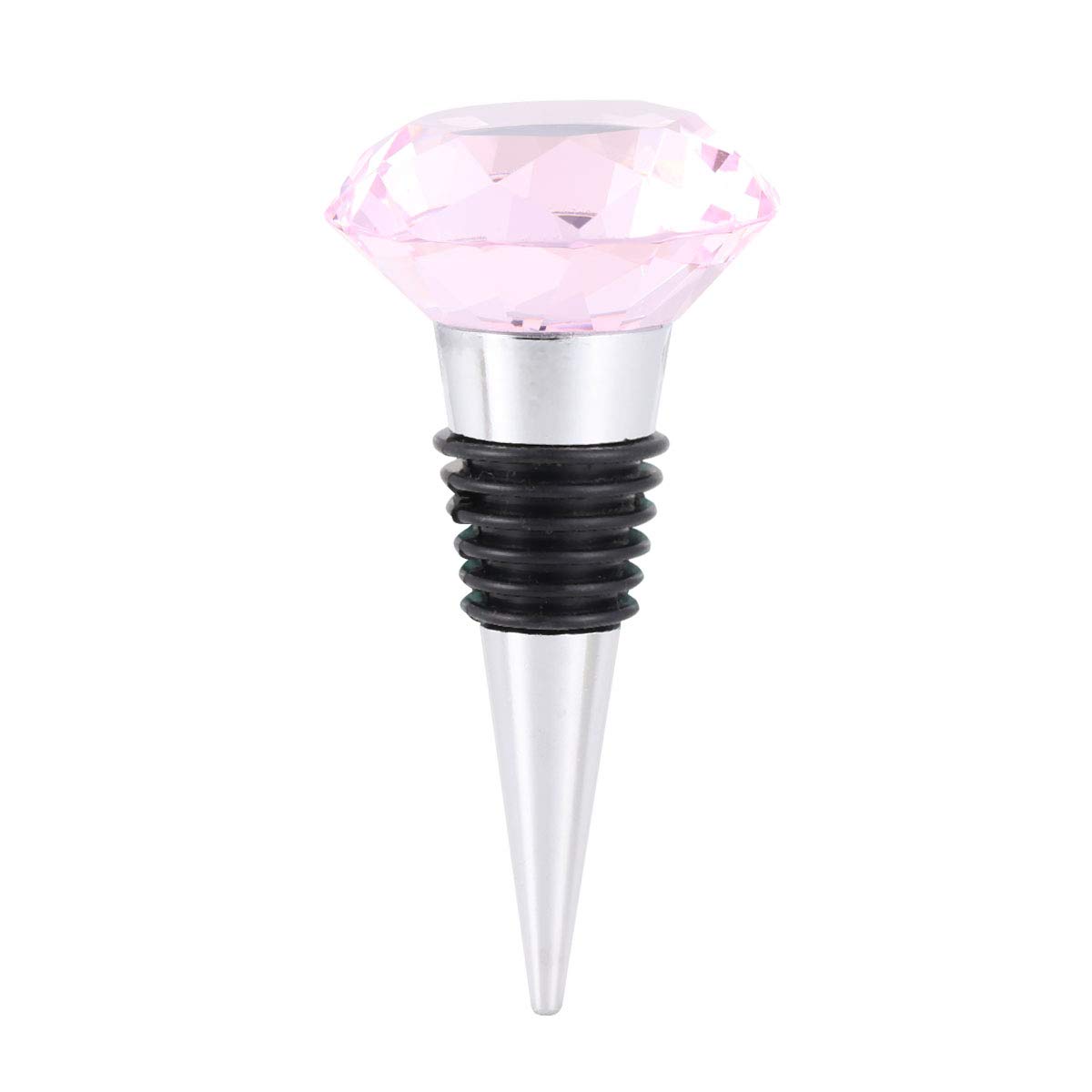 Premium Crystal Wine Bottle Stopper - Elegant Metal Cork Sealer for Wine Preservation | Perfect for Parties, Weddings & Home Bars