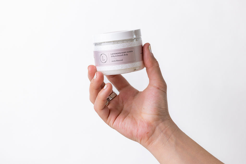 Organic Lavender Body Scrub with Sea Salt - Exfoliating & Moisturizing for Smooth Skin - Perfect for Spa Day & Self Care Routine