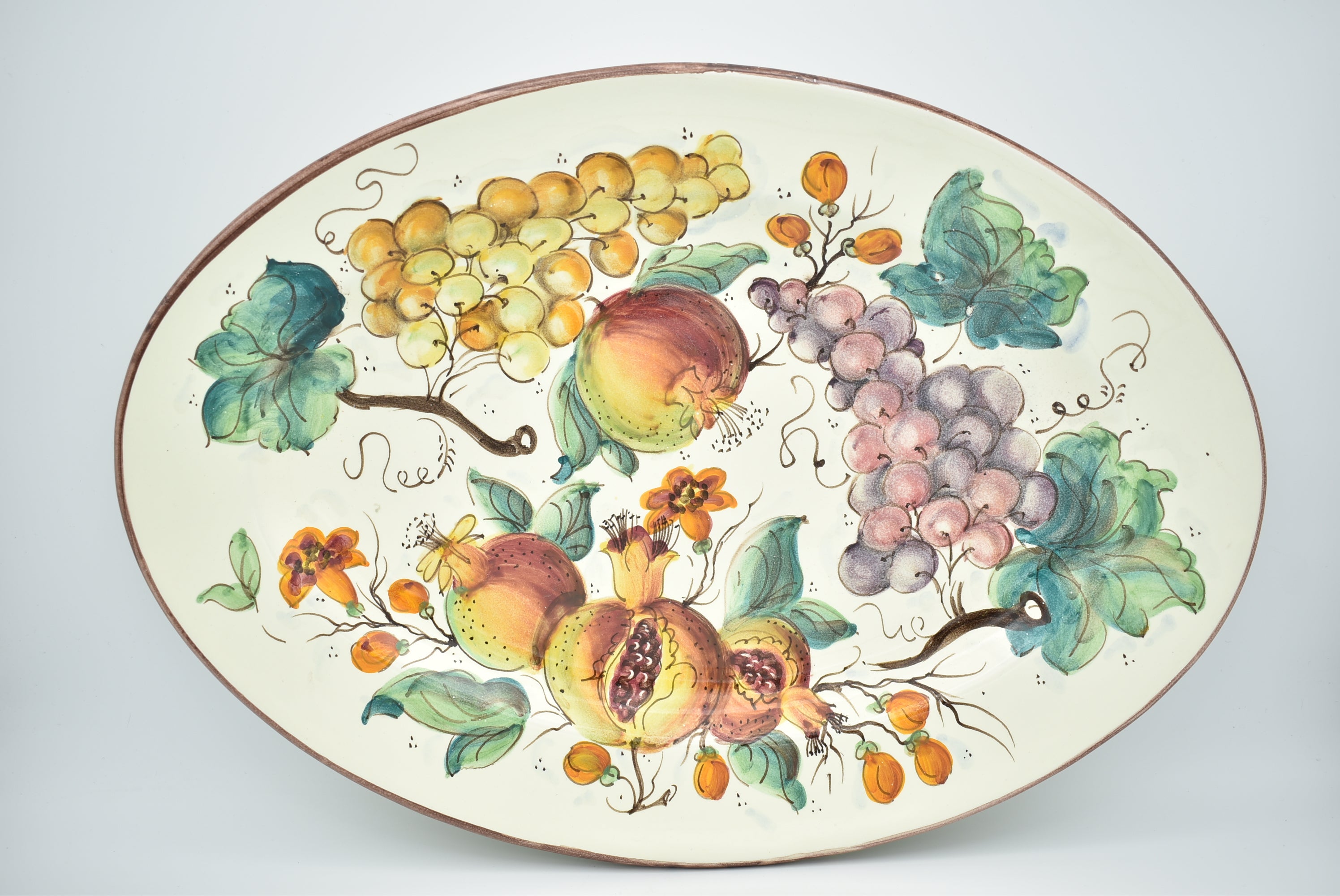 Large Oval Ceramic Plate - Elegant Dining & Serving Dish for Dinner Parties, Weddings & Home Decor