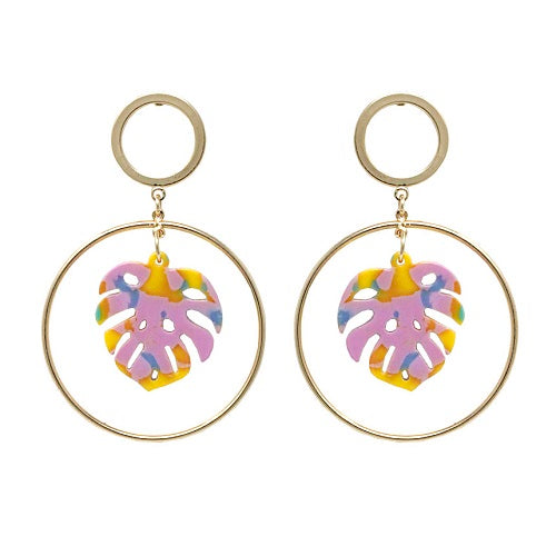 Stylish Blue Acetate Leaf Earrings for Women - Trendy Boho Chic Accessories for Parties, Weddings & Everyday Wear