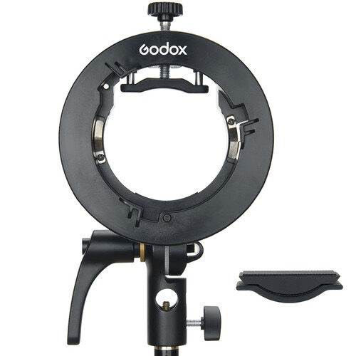 Godox S2 Speedlite Bracket for Bowens Mount - Universal Flash Bracket for Studio Photography, Portrait & Product Shooting - Perfect for Canon, Nikon, Sony DSLR Cameras