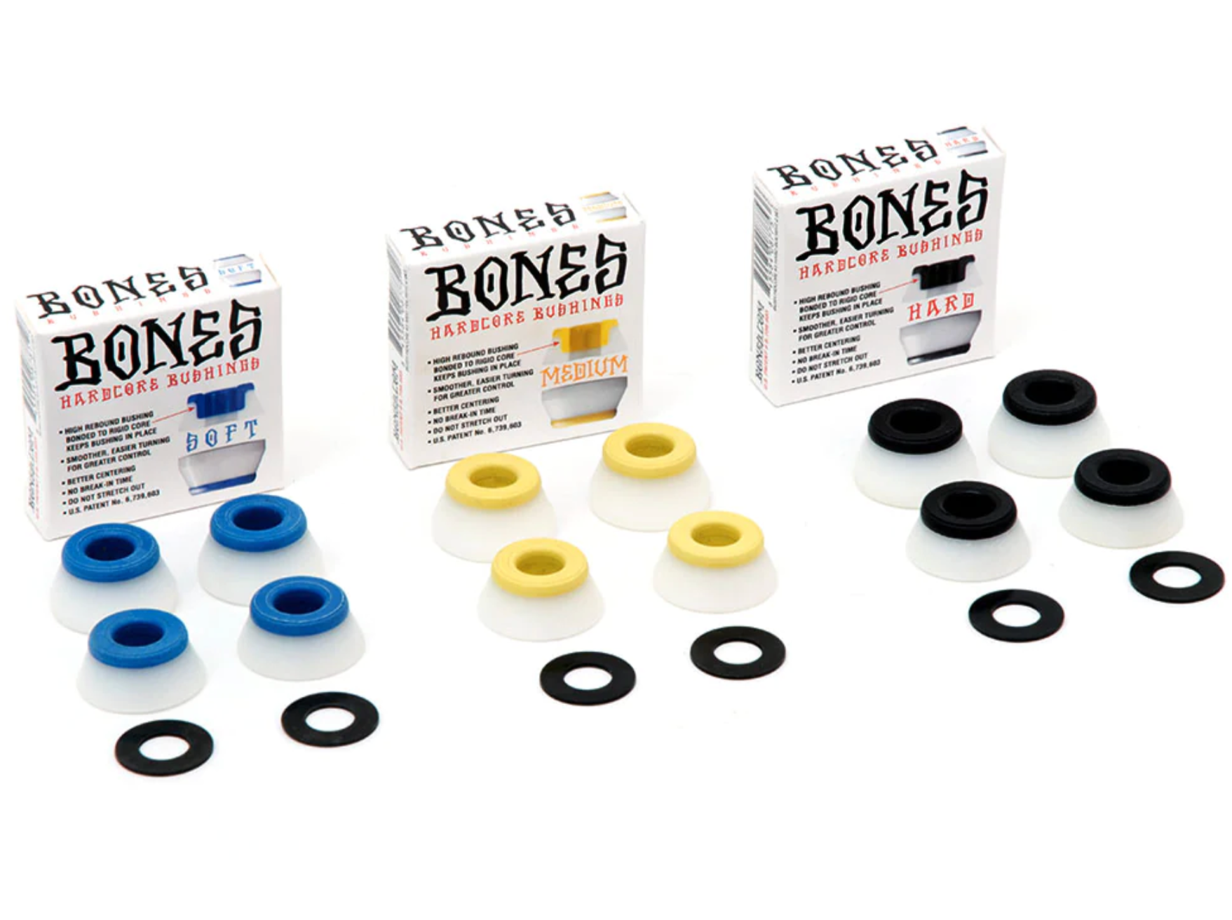 Premium Skateboard Bones Bushings - High-Performance Skateboard Truck Bushings for Smooth Ride & Control - Perfect for Street, Park & Vert Skating