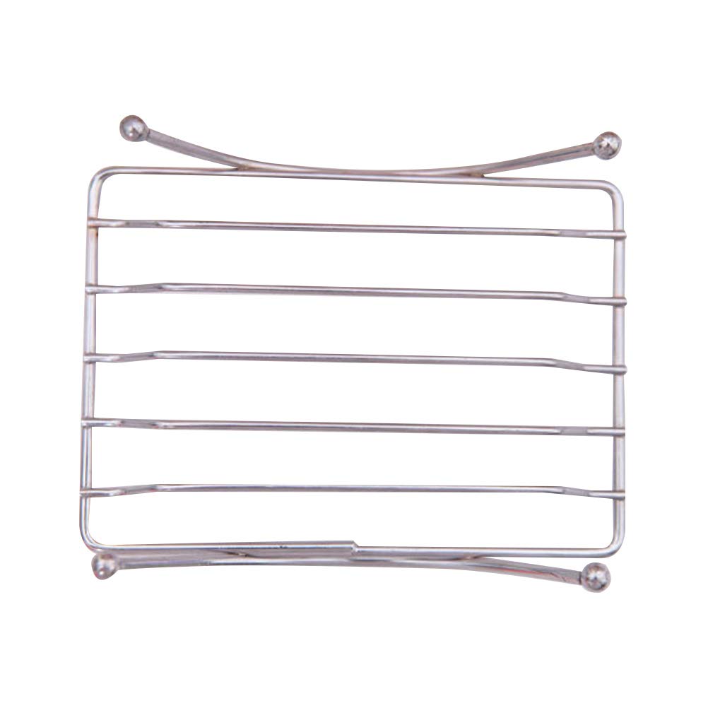 Stainless Steel Soap Dish Holder - Sliver Creative Soap Box for Bathroom & Kitchen - Durable Asphalt Storage Rack for Shower, Sink Countertop, and Vanity Organizer