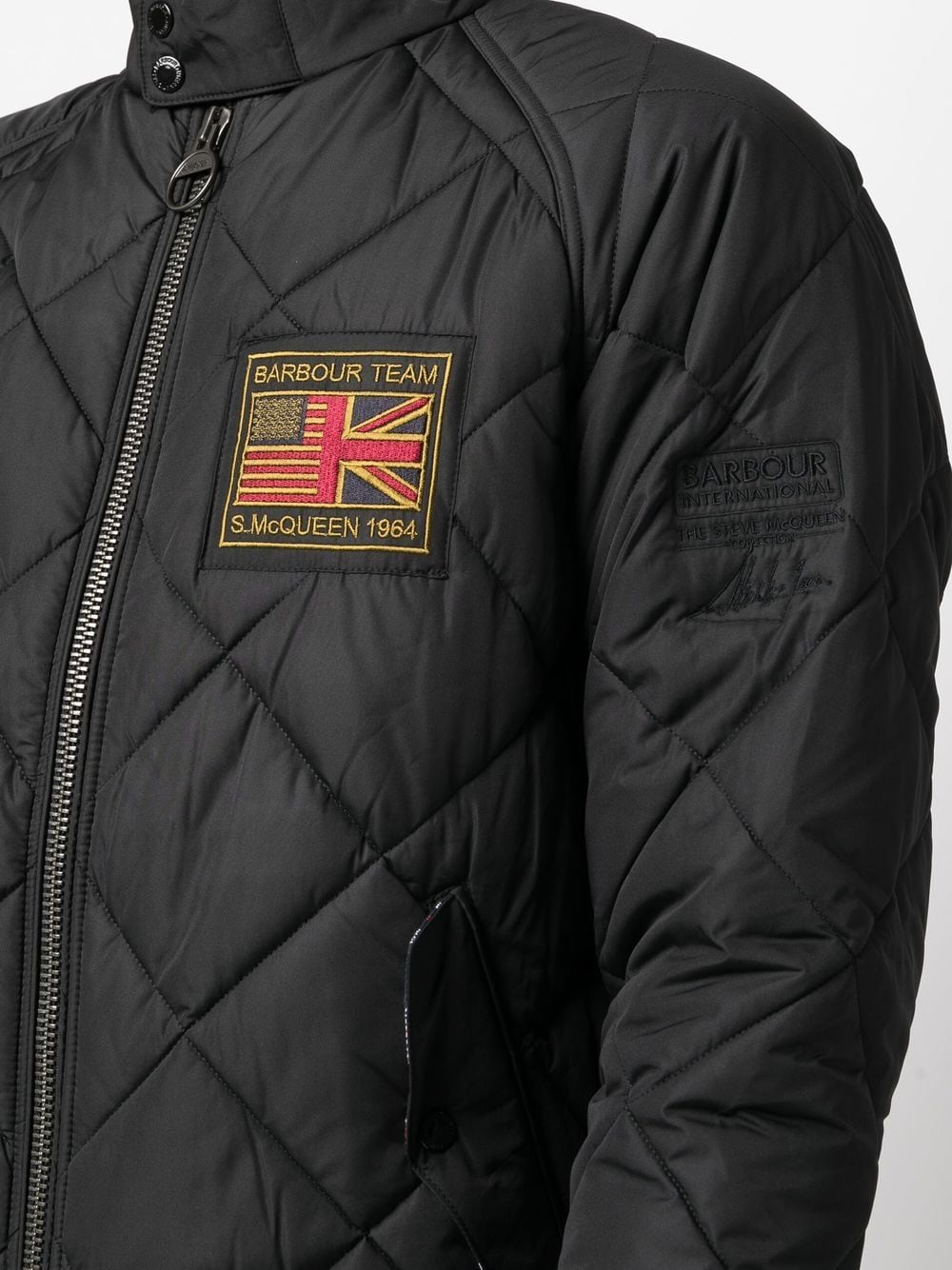 BARBOUR INTERNATIONAL Men's Waxed Cotton Motorcycle Jacket - Black | Waterproof & Windproof Outdoor Coat for Riding, Hiking & Casual Wear