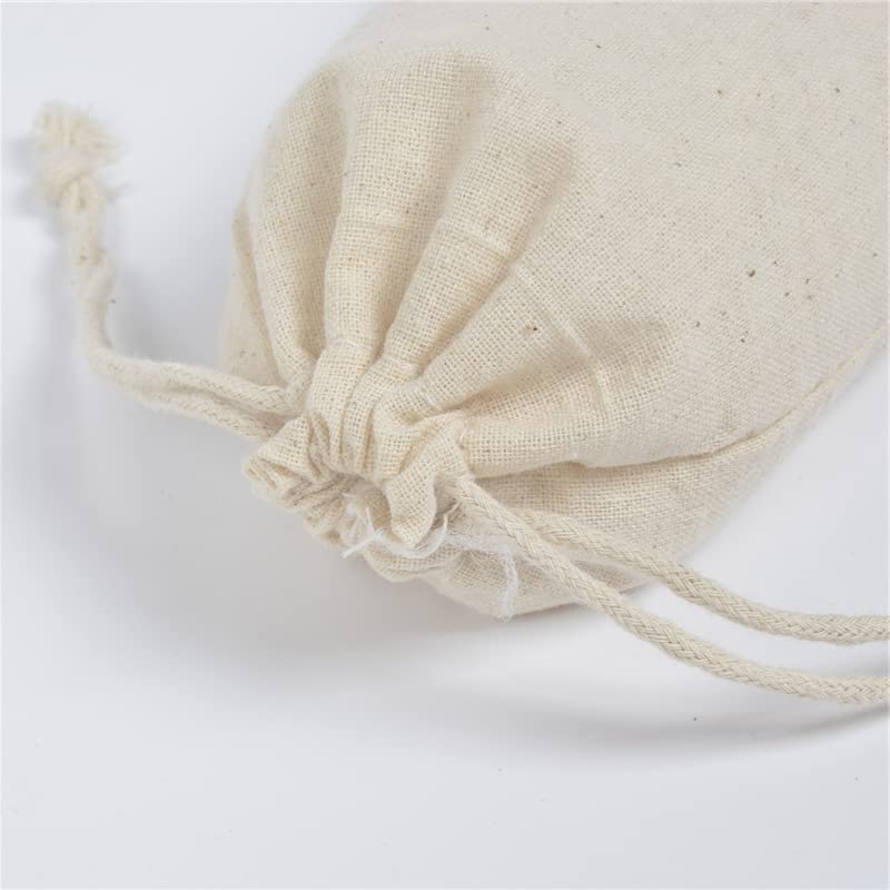 20Pcs Cotton Muslin Drawstring Bags - 5x7 Inch Reusable Gift & Storage Bags for Wedding Favors, Party Favors, Birthday Gifts, Jewelry, Soap, Herbs & DIY Crafts | Eco-Friendly & Versatile