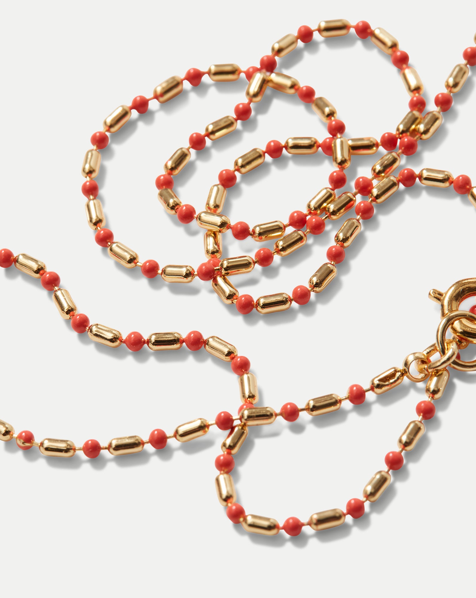 Elegant Long Enamel Bead Chain Necklace for Women - Boho Chic Jewelry for Casual Wear, Date Night & Special Occasions
