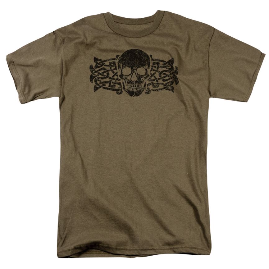 Black Skull and Tribal Art Graphic T-Shirt for Men - Stylish Streetwear & Casual Outfit Essential