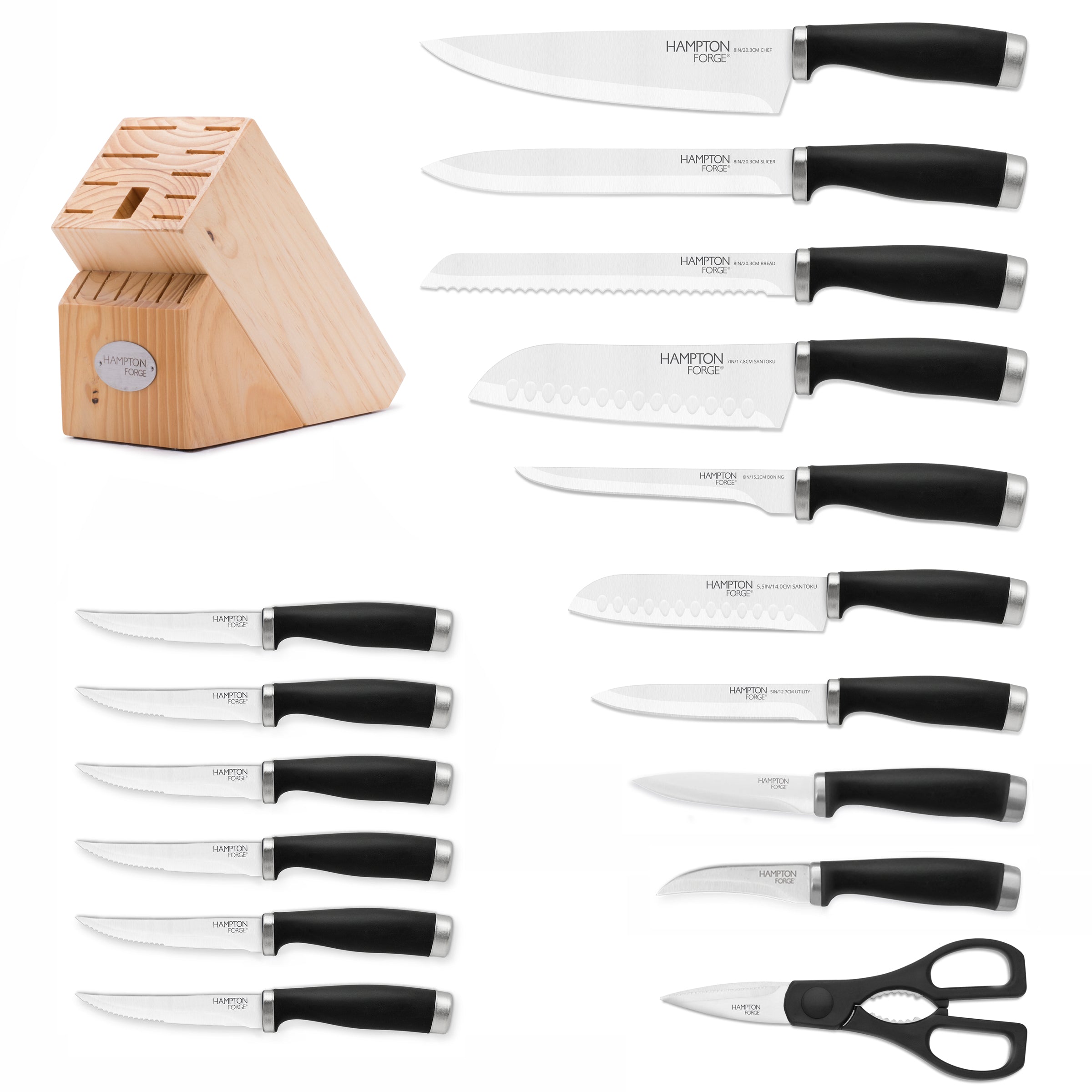 Premium 17-Piece Black Cutlery Set - Stainless Steel Knife Fork Spoon Set for Dining, Kitchen & Entertaining - Perfect for Dinner Parties, Restaurants & Home Use