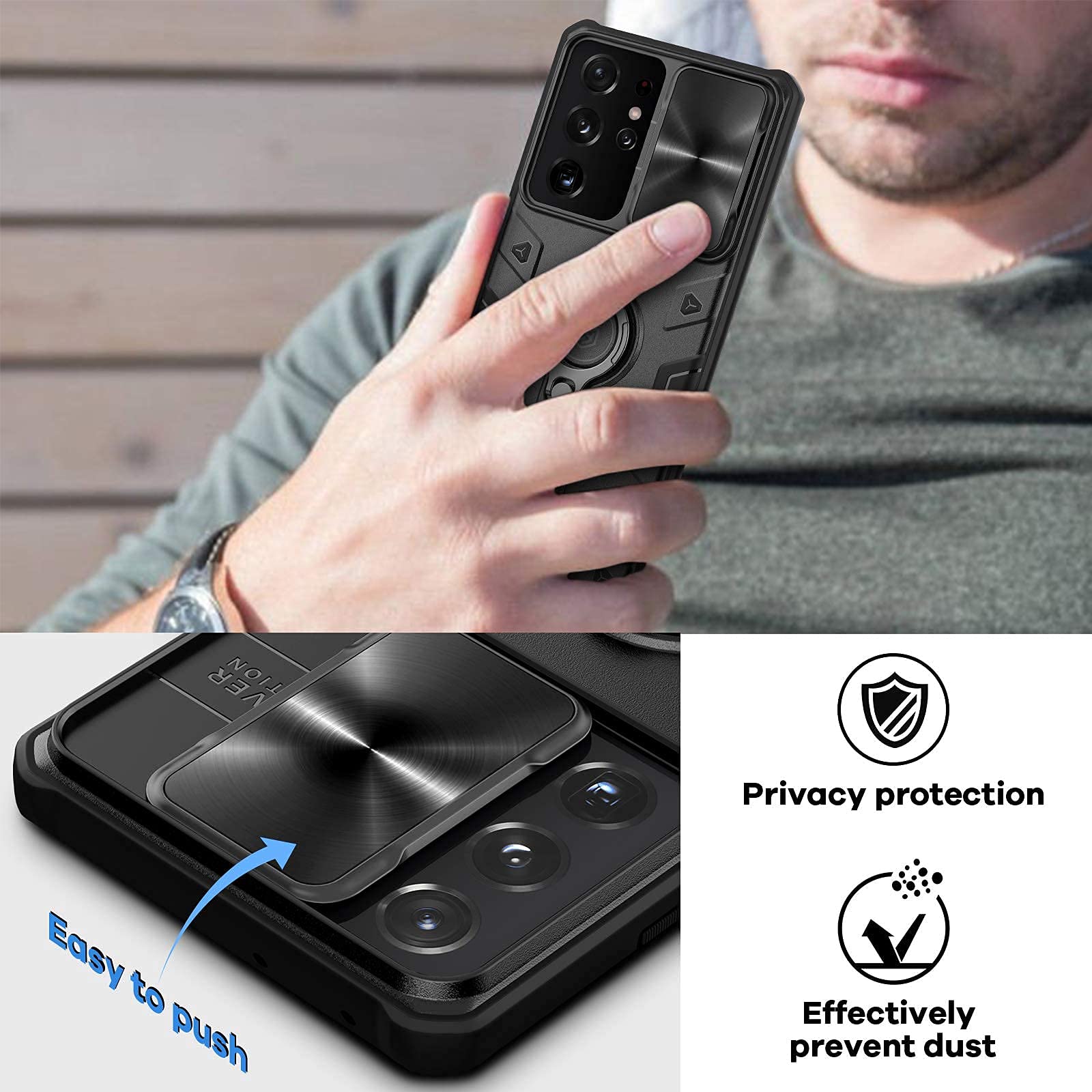 Nillkin Camshield Armor Rugged Case for Samsung Galaxy S21 Ultra 6.8