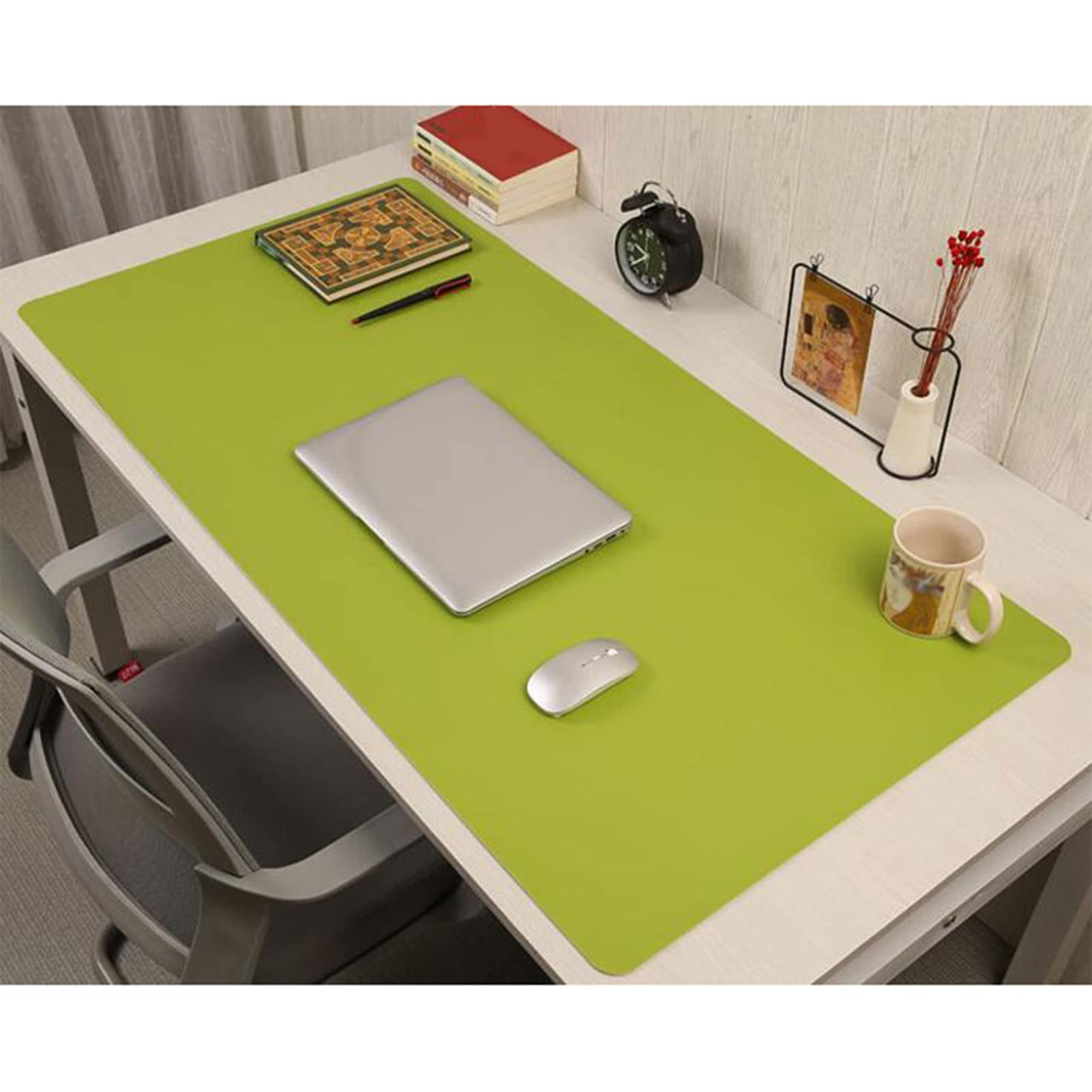 Non-Slip Large Gaming Mouse Pad (120x60cm) - Waterproof PU Leather Desk Mat with Reversible Two-Tone Green Design for PC, Keyboard & Computer Use | Perfect for Office, Gaming & Workstations