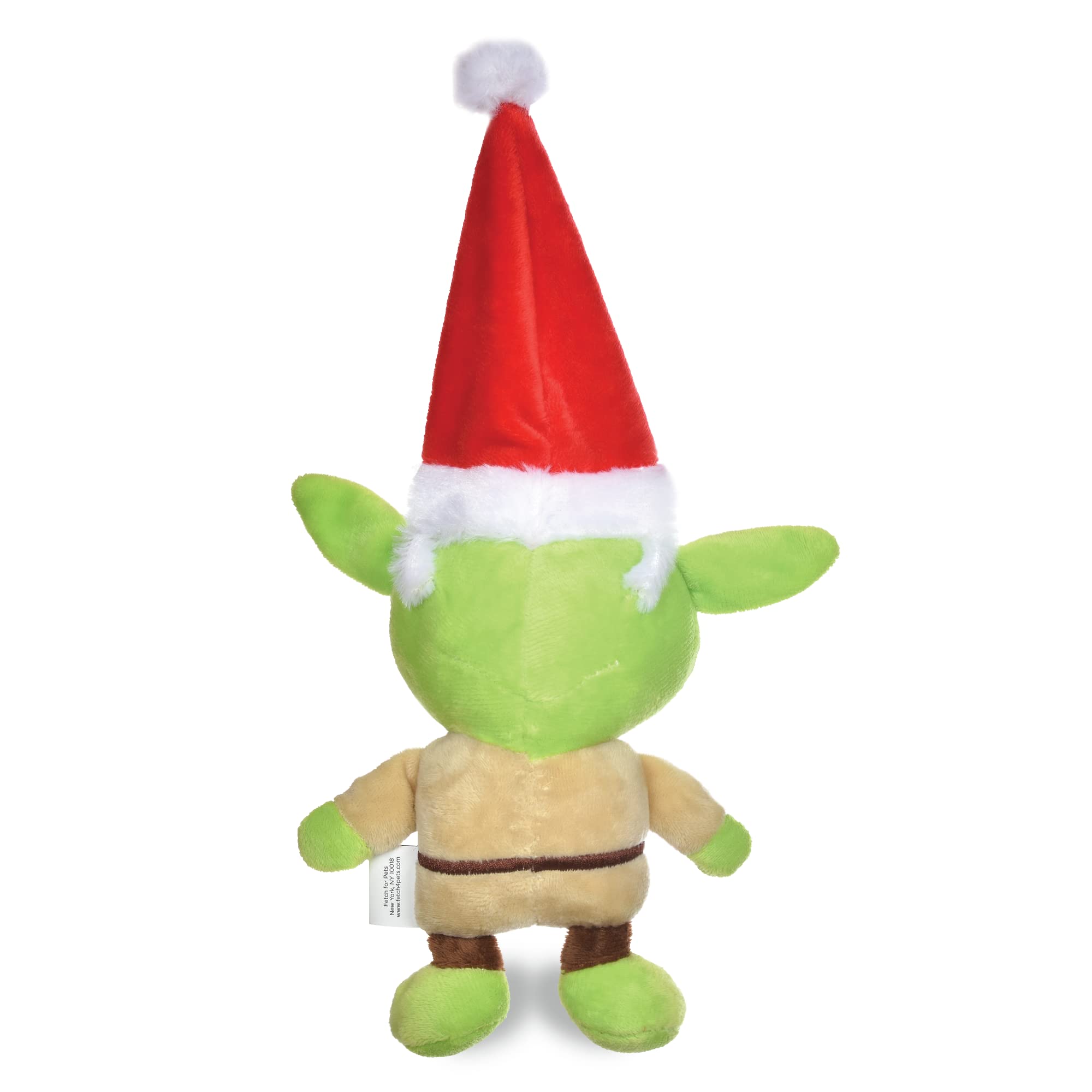 Star Wars Yoda Dog Toy - Santa Yoda Squeaky Chew Toy for Small Dogs | 6 Inch Holiday Plush Toy for Puppies | Perfect Christmas Gift for Star Wars Fans & Pet Lovers | Fun Interactive Playtime & Training Reward