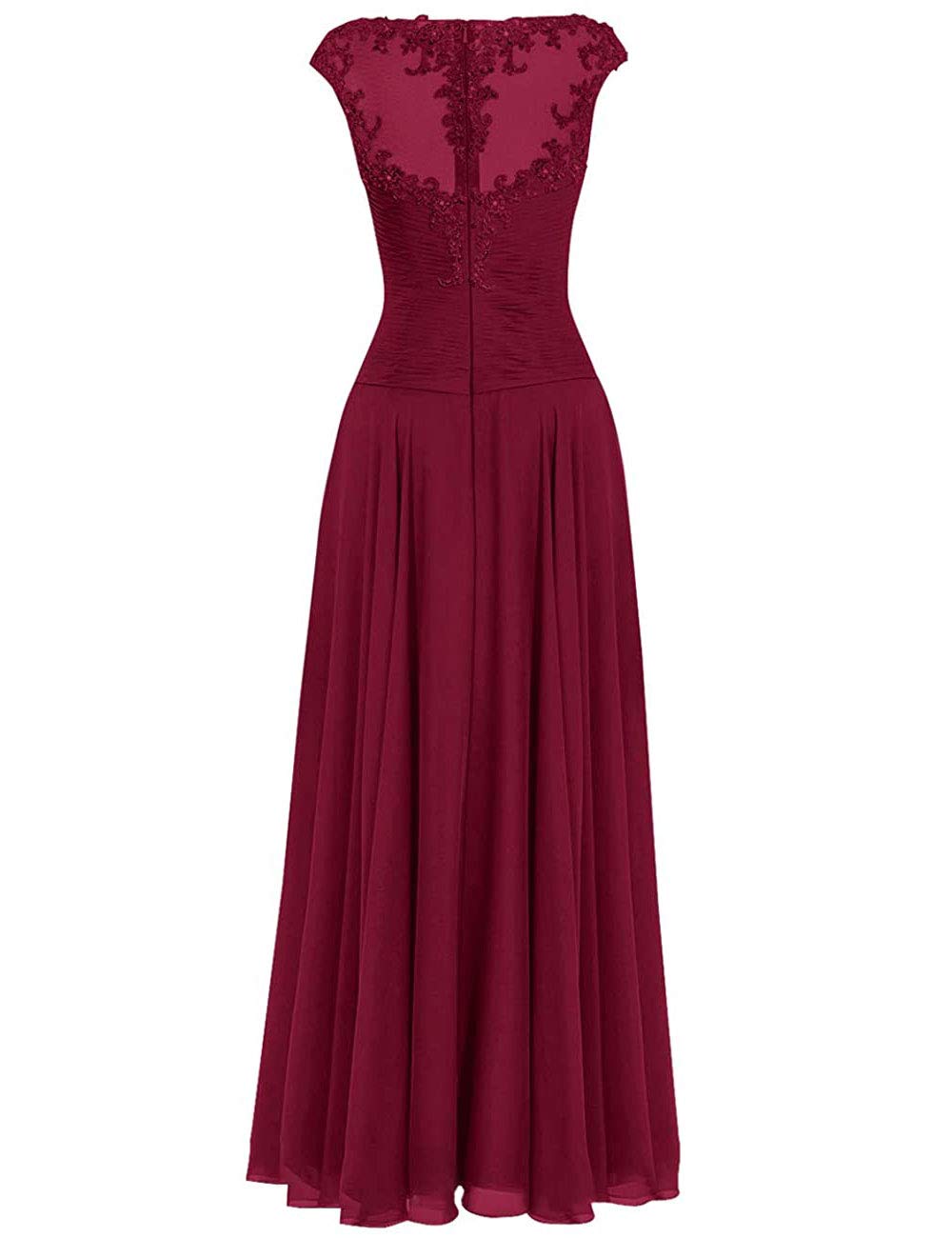 Elegant Long Chiffon Mother of The Bride Dress & Bridesmaid Gown in Rose Pink - Perfect for Weddings, Formal Events & Special Occasions