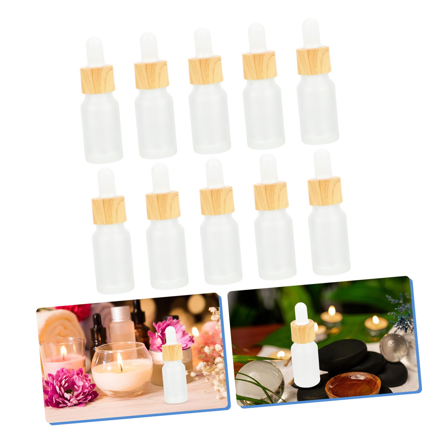 Beavorty 10ml Glass Makeup Bottles - Portable Liquid Dispensers for Travel & DIY