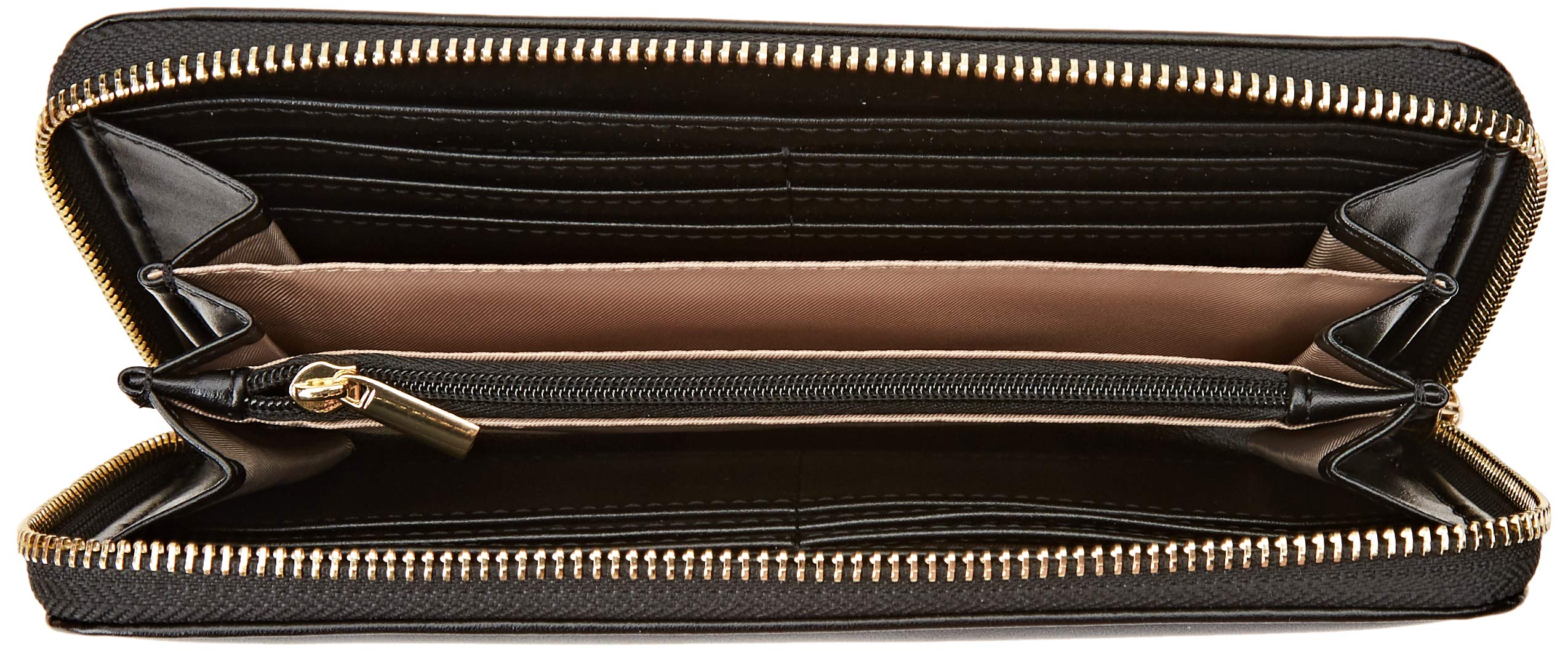 Trussardi Women's Genuine Leather Wallet - Faith Zip 3 Pocket Large Ecoleather Wallet (20.5x11.5x2.5 cm) for Everyday Use, Travel & Gift Giving