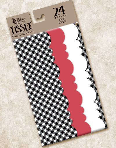 Check Mate Scalloped Tissue Paper - Decorative Edge Gift Wrapping Paper for Party Decorations, Wedding Favors & DIY Crafts