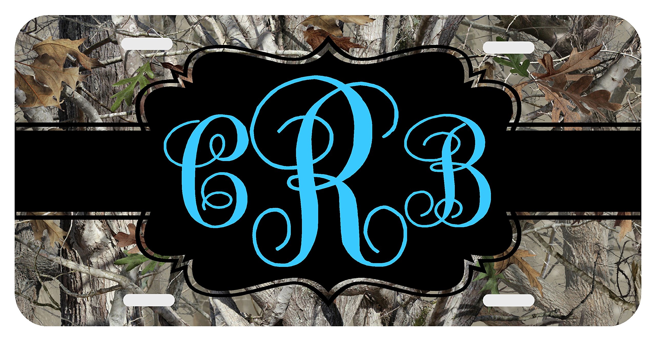 Personalized Camo Turquoise Monogrammed License Plate - Custom Car Tag for Vehicles, Trucks & SUVs - Perfect for Gifts, Road Trips & Car Enthusiasts