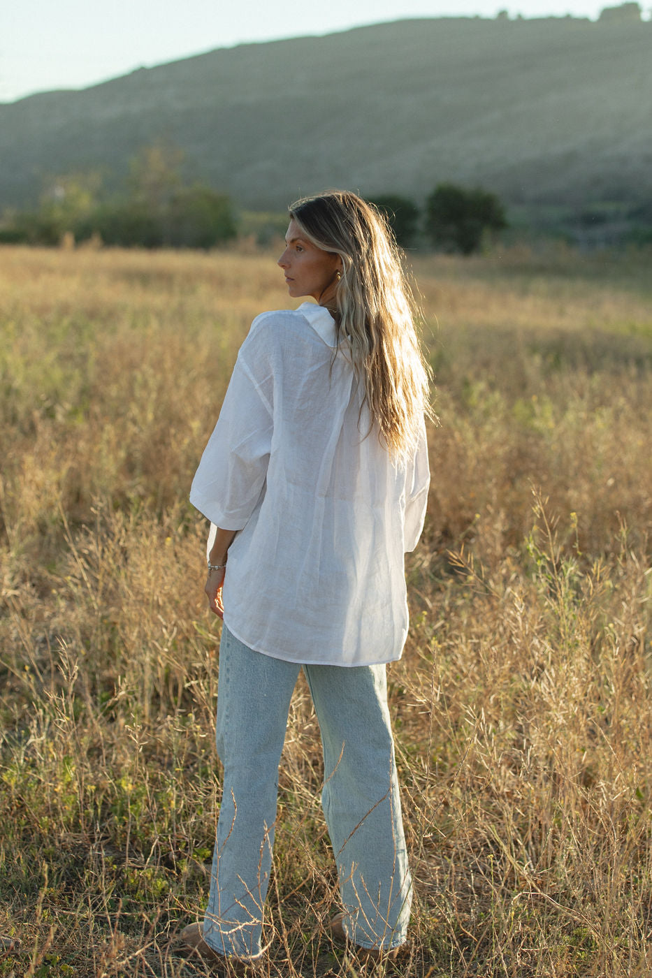 Sea Breeze Washed Linen Top for Women - Soft & Breathable Summer Blouse - Perfect for Beach Vacations, Casual Outings & Boho Style