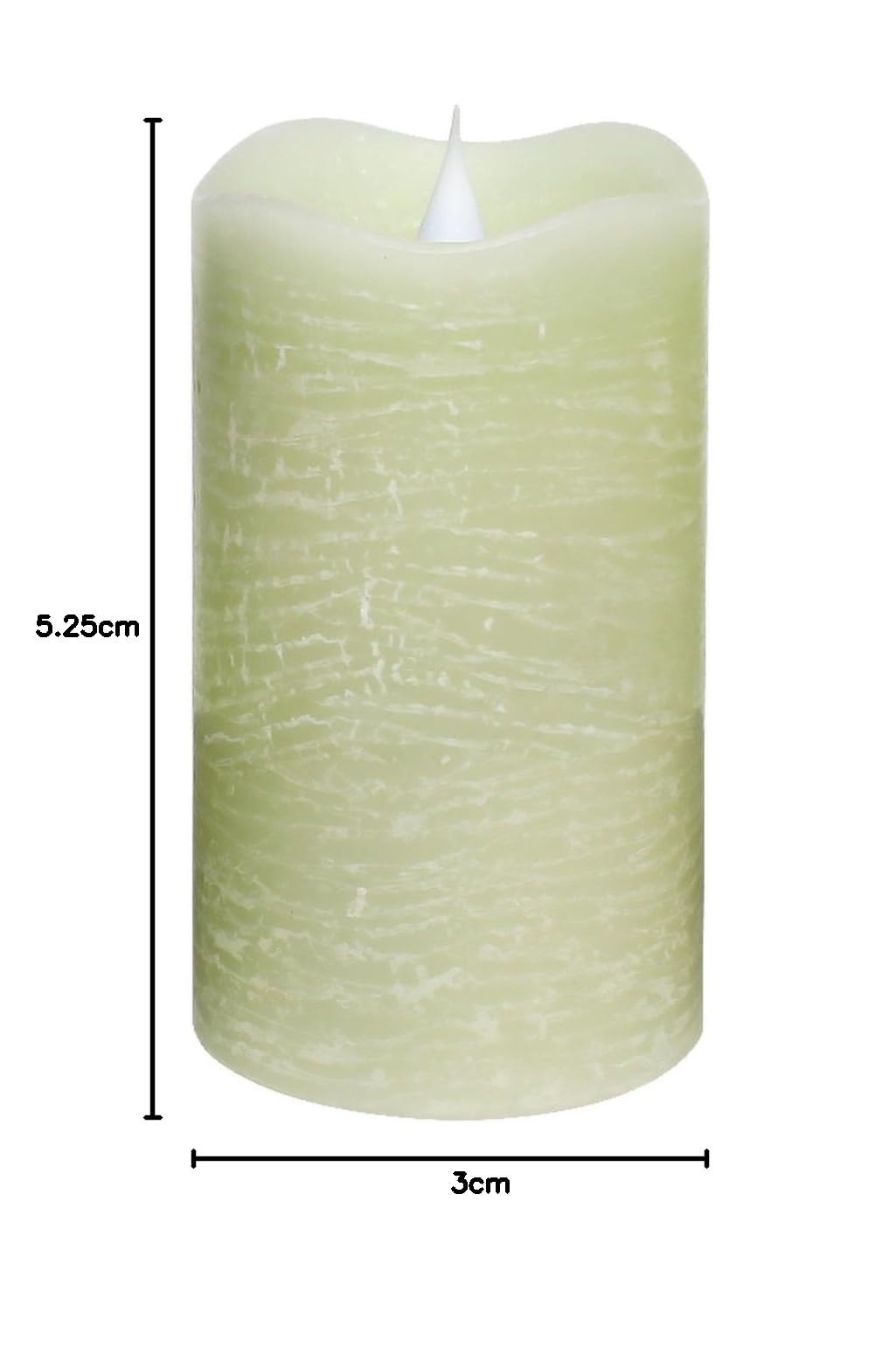 SIMPLUX SPX-000090 Flameless LED Moving Candle - Battery Operated with Timer, 3 x 5.25 Inches, Sage Green - Perfect for Home Decor, Weddings, and Romantic Dinners