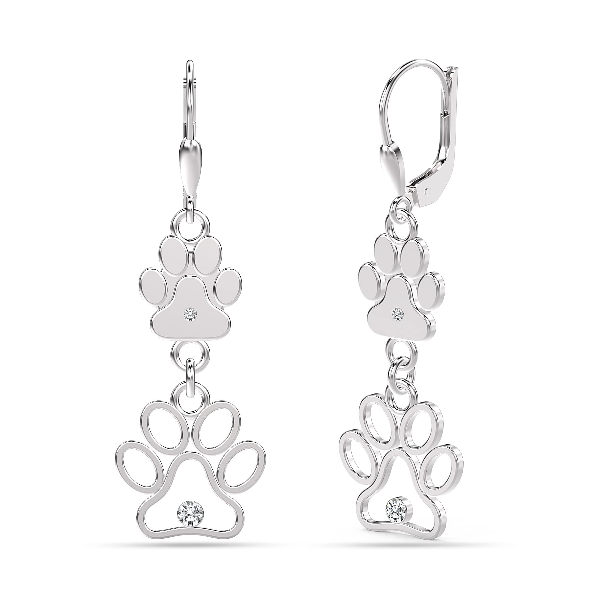LeCalla 925 Sterling Silver Filigree Dangle Drop Leverback Earrings for Women | Hypoallergenic Tear Drop Earrings Jewelry | Elegant Gift for Wedding, Party & Special Occasions