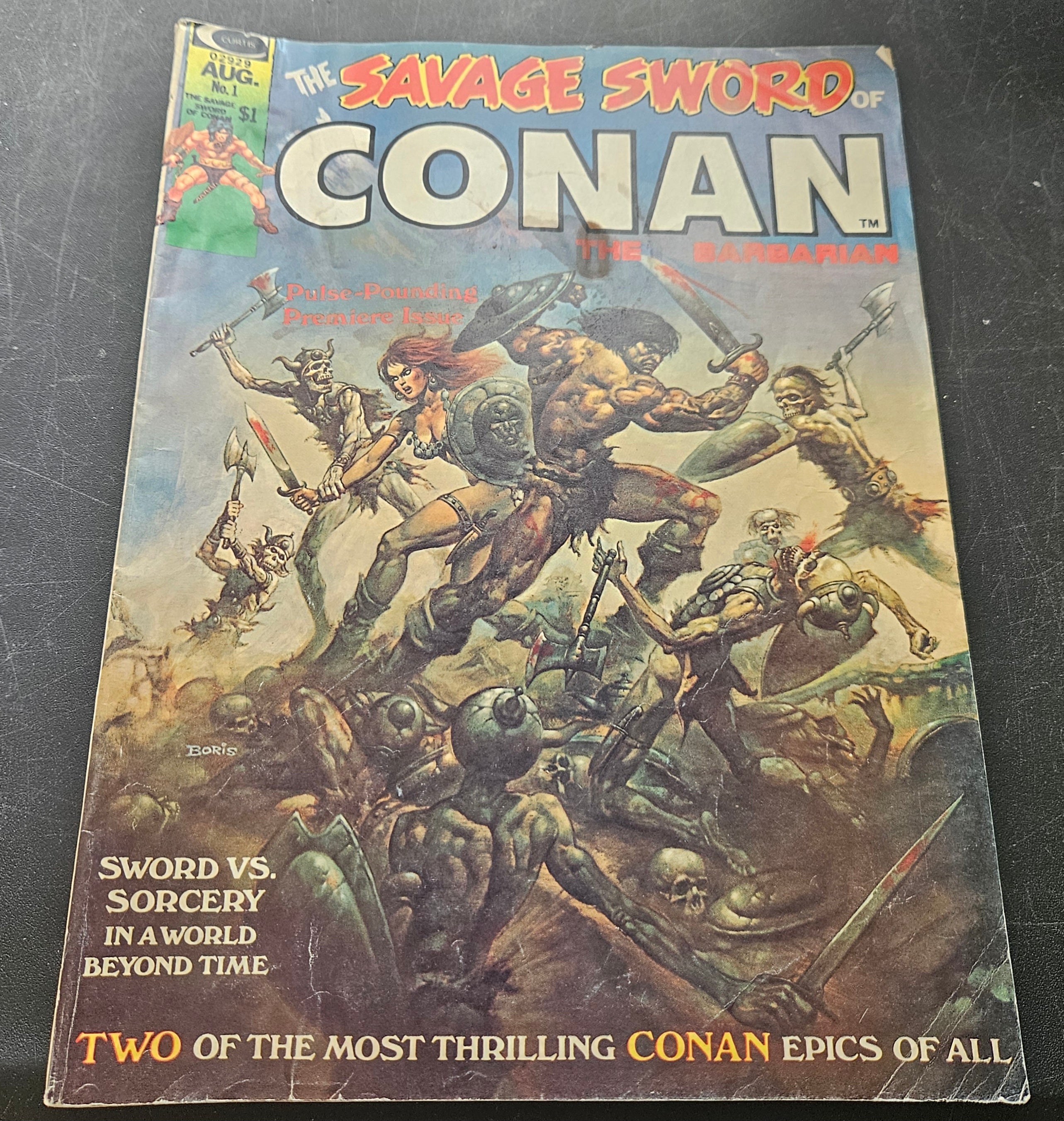 The Savage Sword of Conan The Barbarian #1 - Sword & Sorcery Marvel Comic Book (August 1974) | Epic Fantasy Adventure Collectible for Comic Enthusiasts & Conan Fans