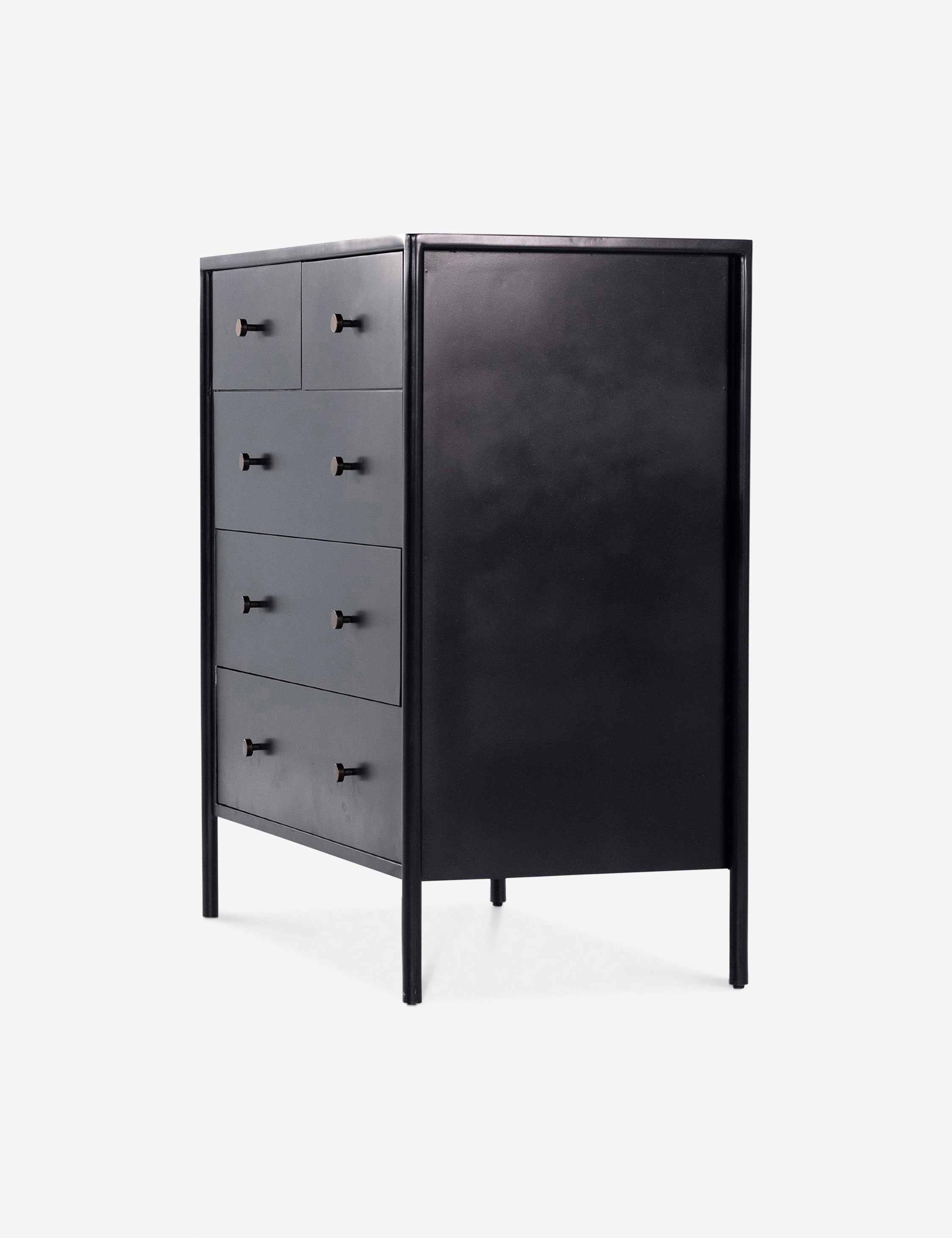 Mathus 5-Drawer Wooden Dresser for Bedroom - Stylish Storage Chest with Smooth Gliding Drawers for Clothes Organization | Perfect for Master Bedroom, Guest Room or Nursery