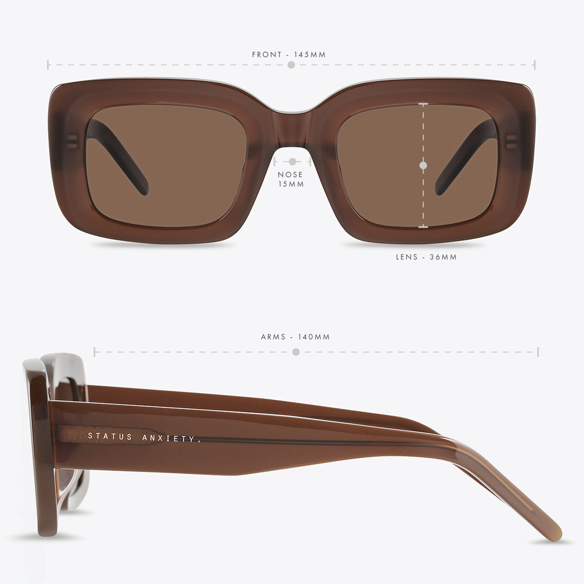 Stylish Unisex Brown Polarized Sunglasses for Men & Women - UV Protection, Durable & Lightweight for Outdoor Activities, Driving, Beach & Travel