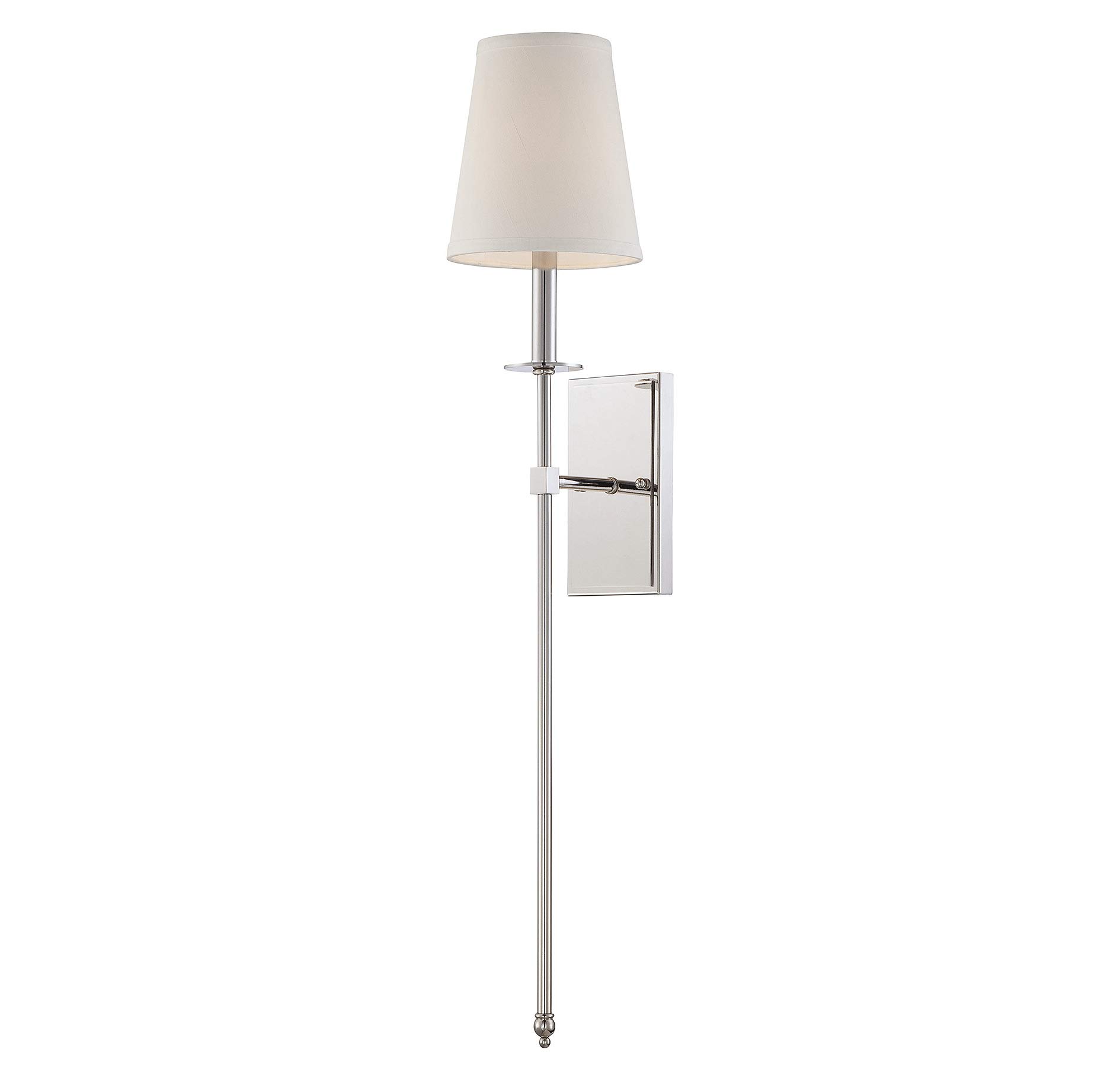 Savoy House Monroe 1-Light Wall Sconce in Polished Nickel - Elegant Bathroom Vanity Light Fixture for Bedroom, Hallway & Entryway Lighting
