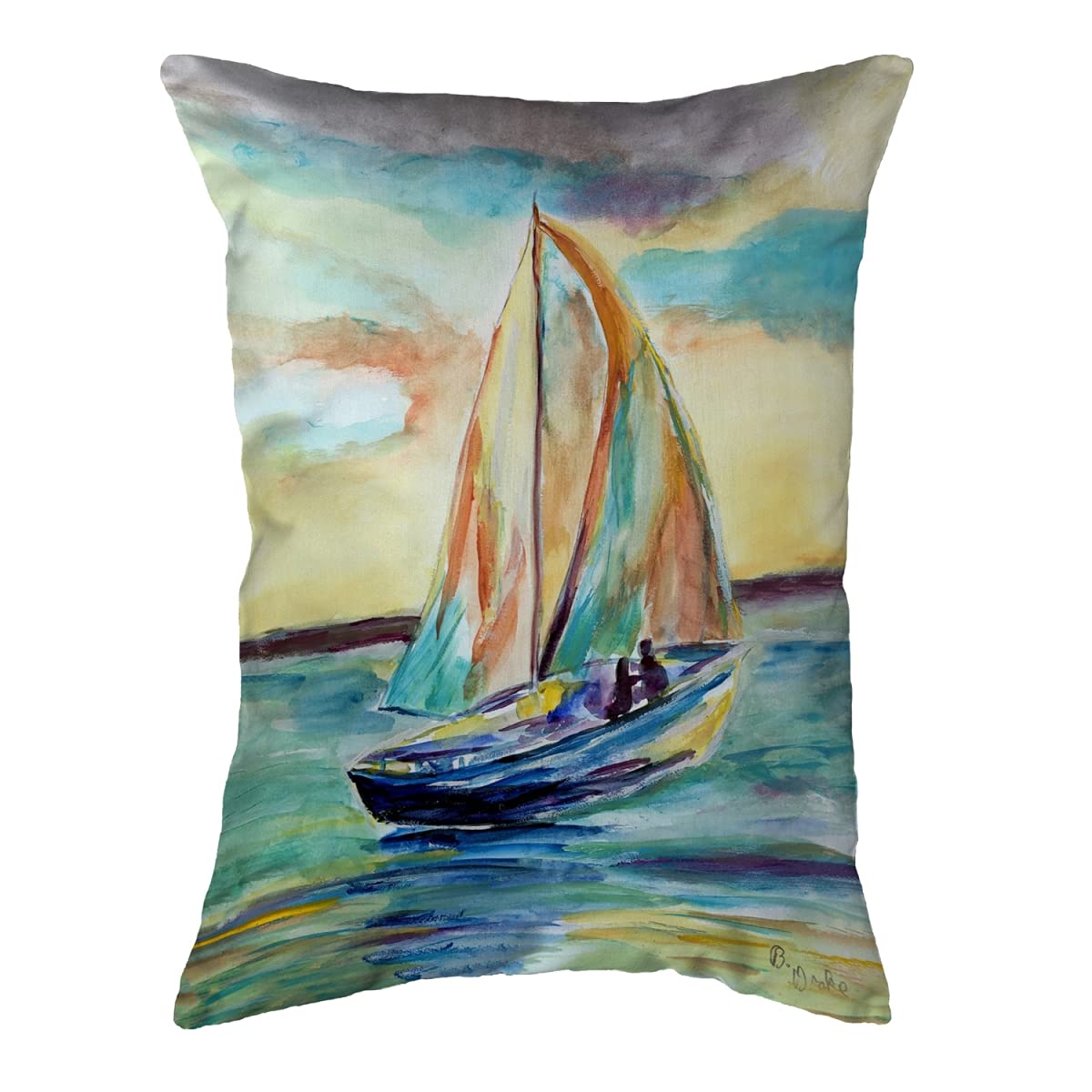 Betsy Drake NC1195 Decorative Throw Pillow 16x20 Inches Multi-Color - Perfect for Sofa, Bed, Couch & Home Decor