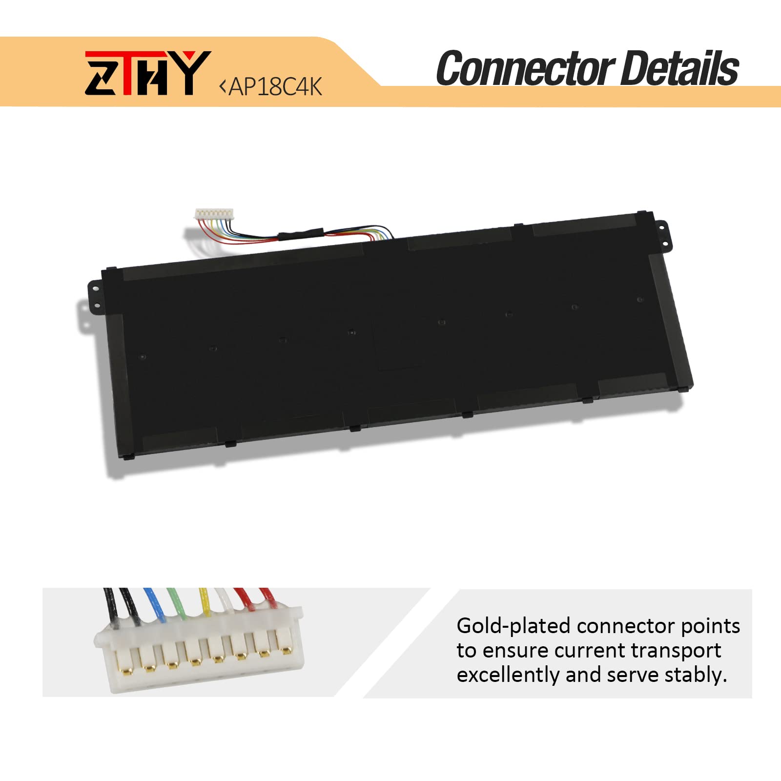 AP18C4K Replacement Battery for Acer Aspire 5, Spin 3 & Spin 713 Laptops - 48Wh High-Performance Laptop Battery Compatible with A515-43/44/44G, A514-52/52G, SP314-54N/54XS, CP713-2W Models - Perfect for Work, Travel & School Use