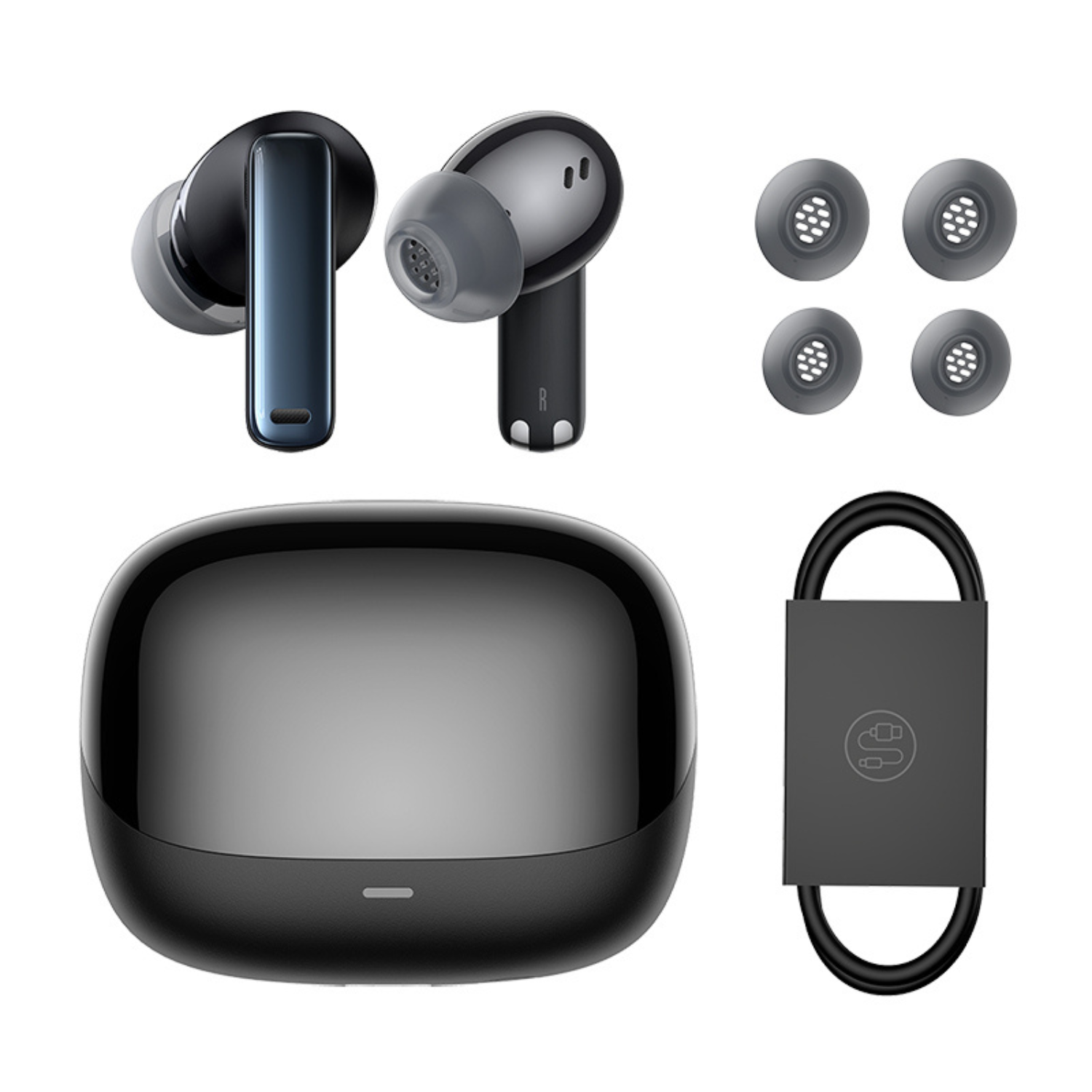 Baseus Bowie M2s Wireless Earbuds with Active Noise Cancelling, Hi-Fi Sound Quality, Bluetooth 5.2 - Black | Perfect for Travel, Workouts & Commuting