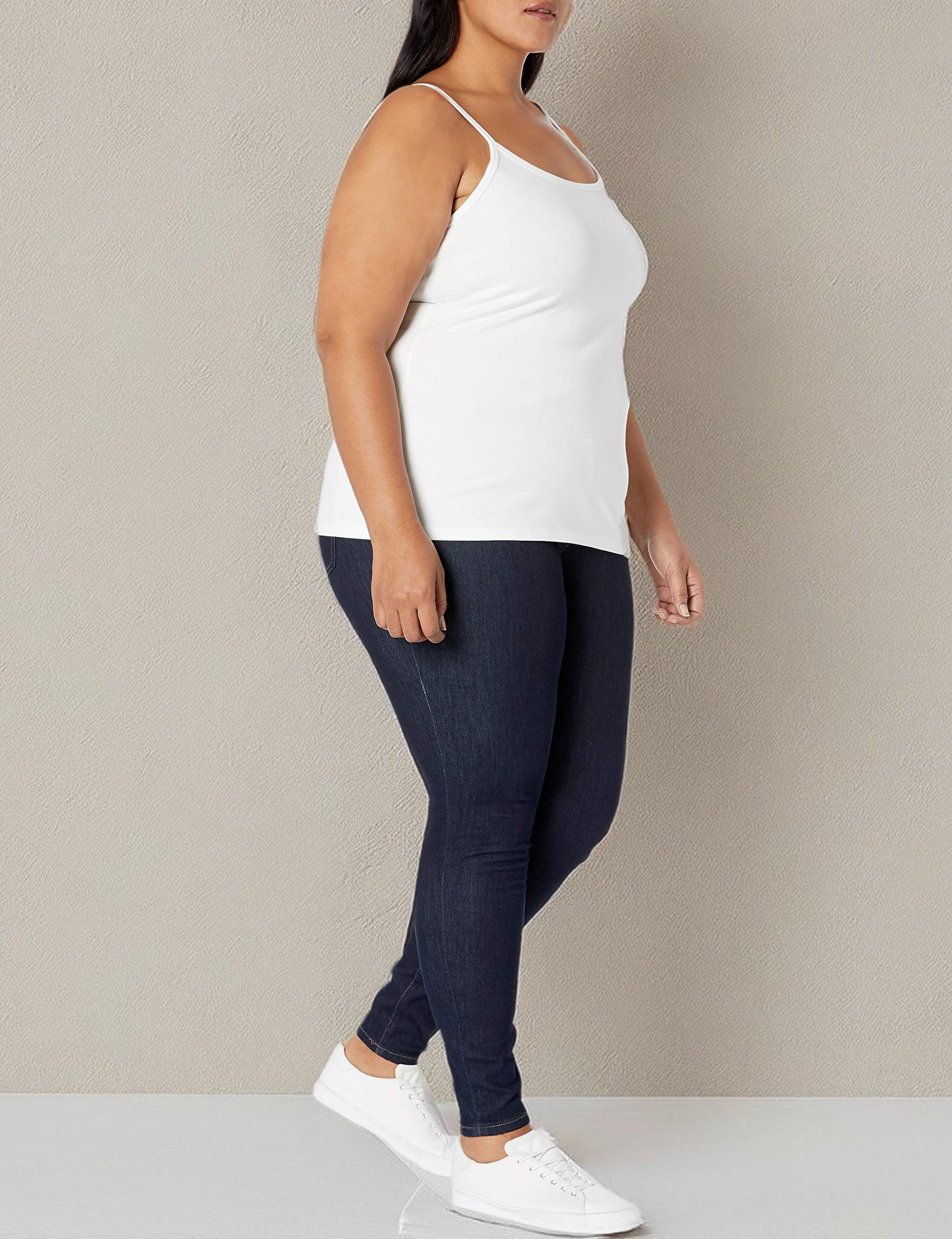Amazon Essentials Women's Plus Size Camisole Pack of 2 - Soft Stretch Tank Tops for Layering, Sleep & Casual Wear
