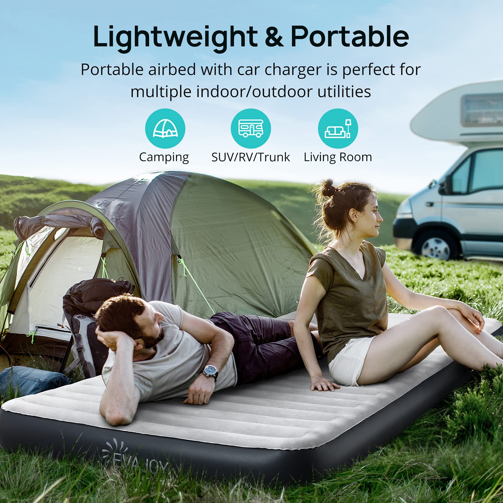 Evajoy Queen Air Mattress for Camping - 80