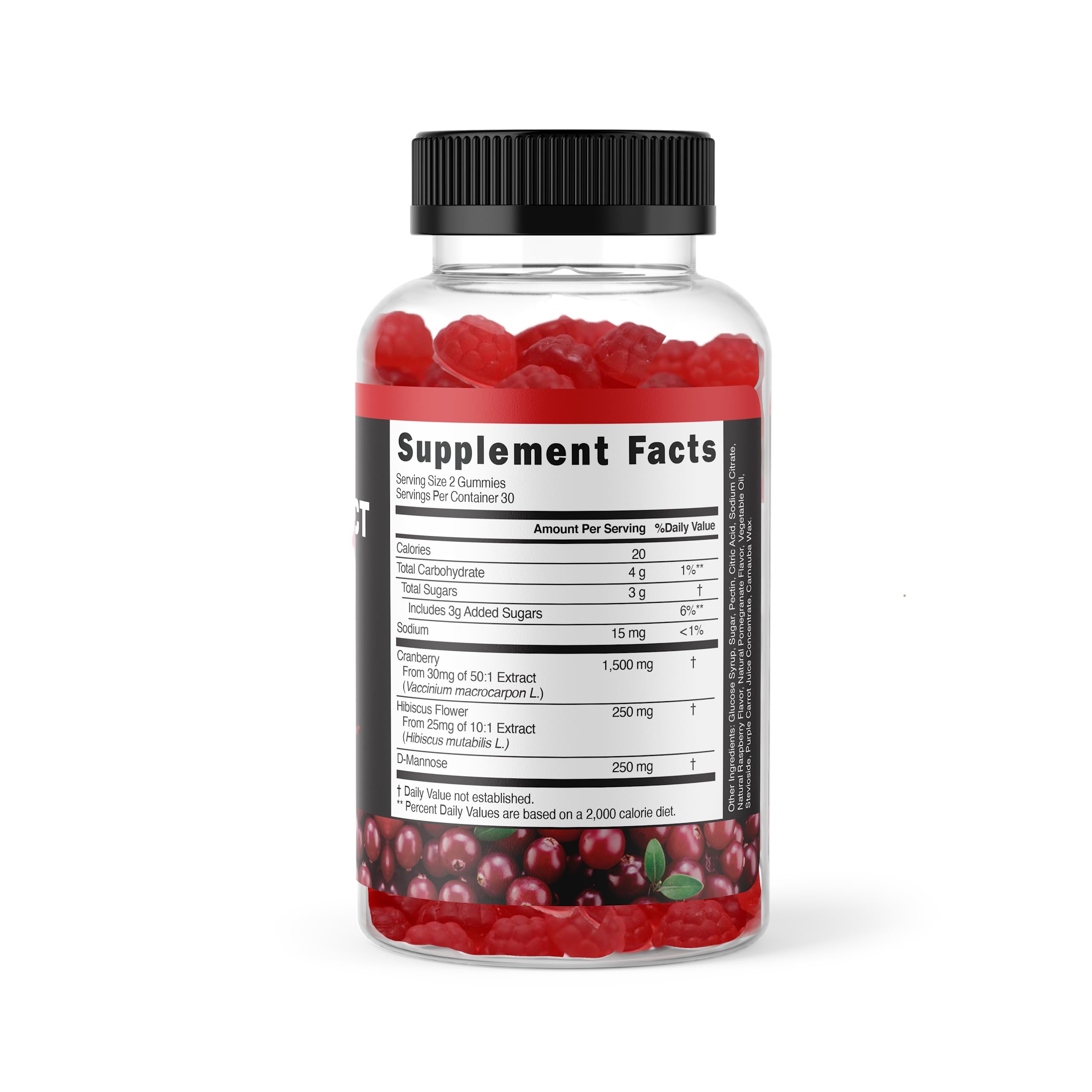 Potent Cranberry Gummies 1500mg with D-Mannose - Fast-Acting Urinary Tract & Bladder Support for Women & Men | Hibiscus Powder Formula | 60 Count | Promotes Urinary Flush & Daily Health Maintenance | Ideal for Travel, Gym & Active Lifestyles
