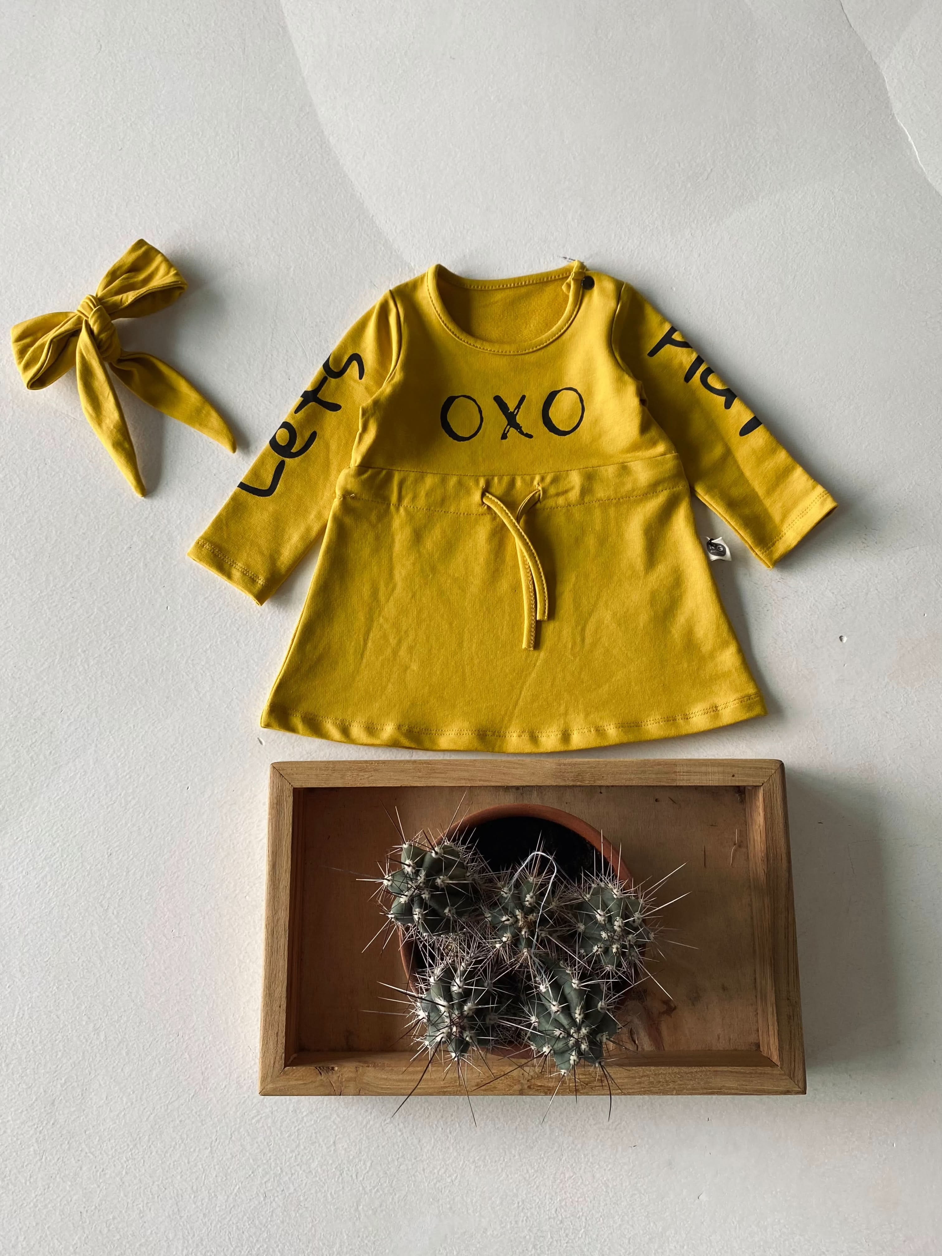 OXO Floral Print Baby Dress and Headband Set - Soft Cotton Outfit for Newborn Girls - Perfect for Photoshoots, Parties & Special Occasions
