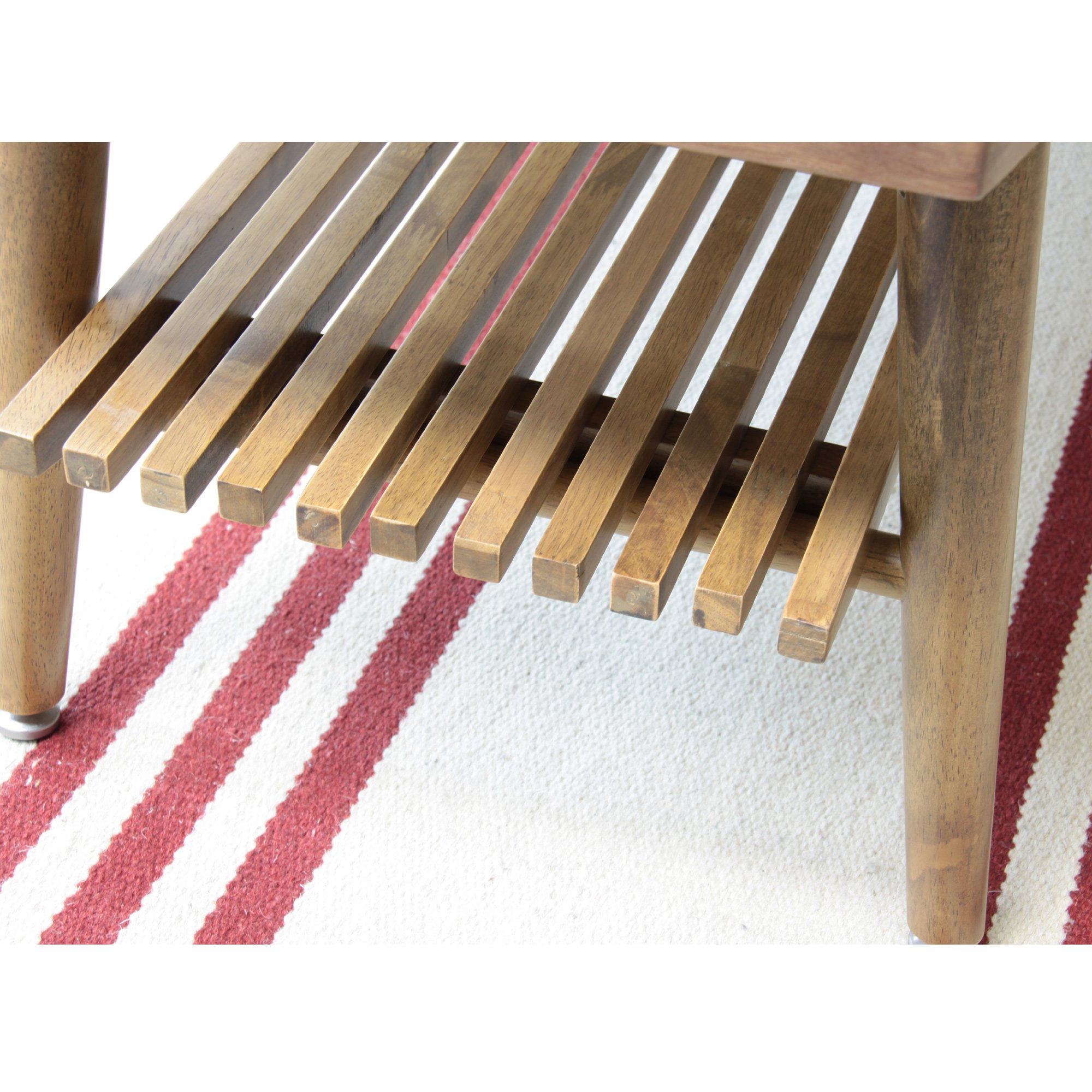 AZUMAYA Folding Legs Wooden Coffee Table with Removable Under Shelf - Compact Side Table for Small Spaces, Living Room, Bedroom or Office Use
