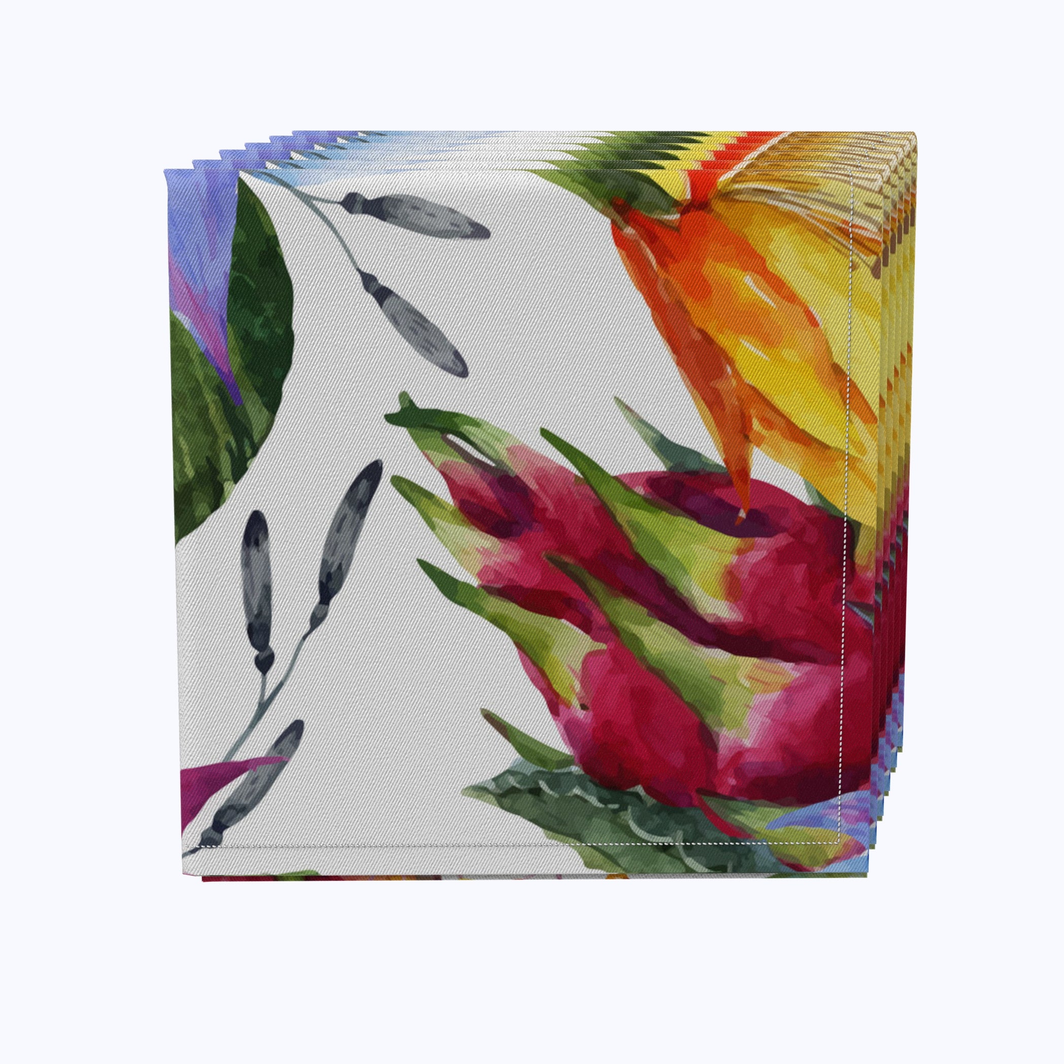 Elegant Floral Cotton Napkins Set of 191 - Premium 100% Cotton Dinner Napkins for Wedding, Party & Formal Dining - Soft & Absorbent Table Linens for Everyday Use