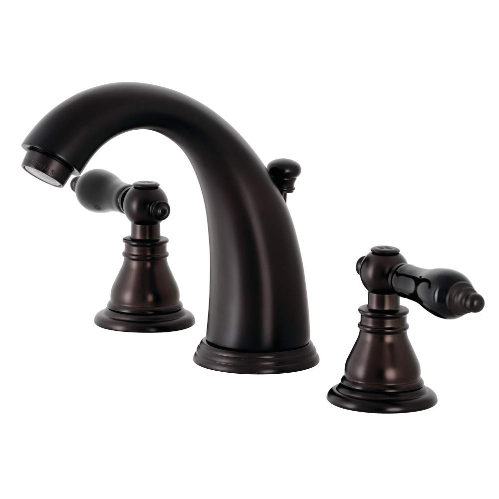 Kingston Brass KB985AKL Duchess Widespread Bathroom Faucet - Oil Rubbed Bronze Finish - 14.26 x 5.75 x 4 Inches - Elegant Sink Faucet for Bathroom Vanity or Powder Room