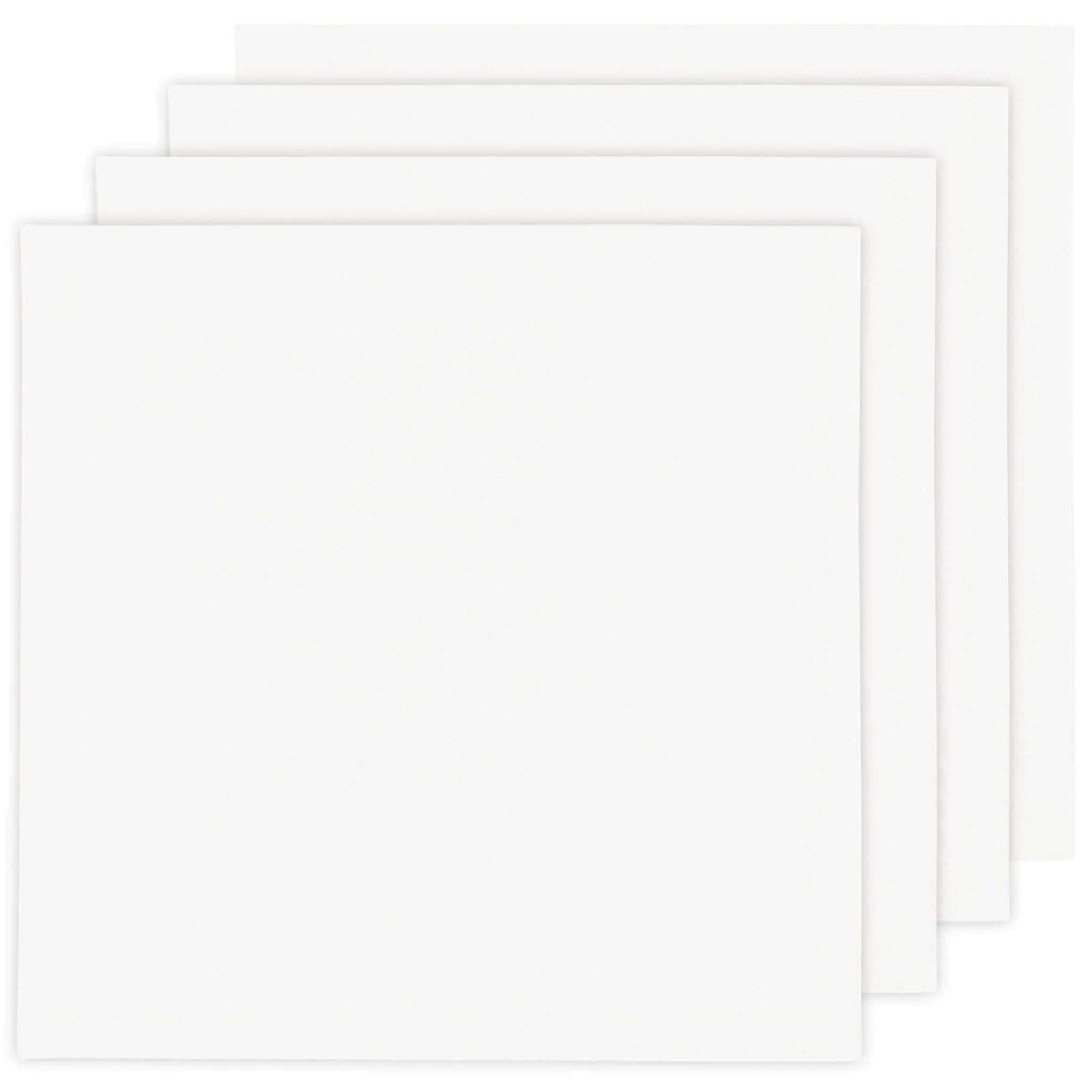 Now Designs Spectrum Cotton Napkins - Set of 4 White Dinner Napkins for Everyday Use, Parties & Fine Dining | Soft & Absorbent Cloth Napkins for Home & Restaurant